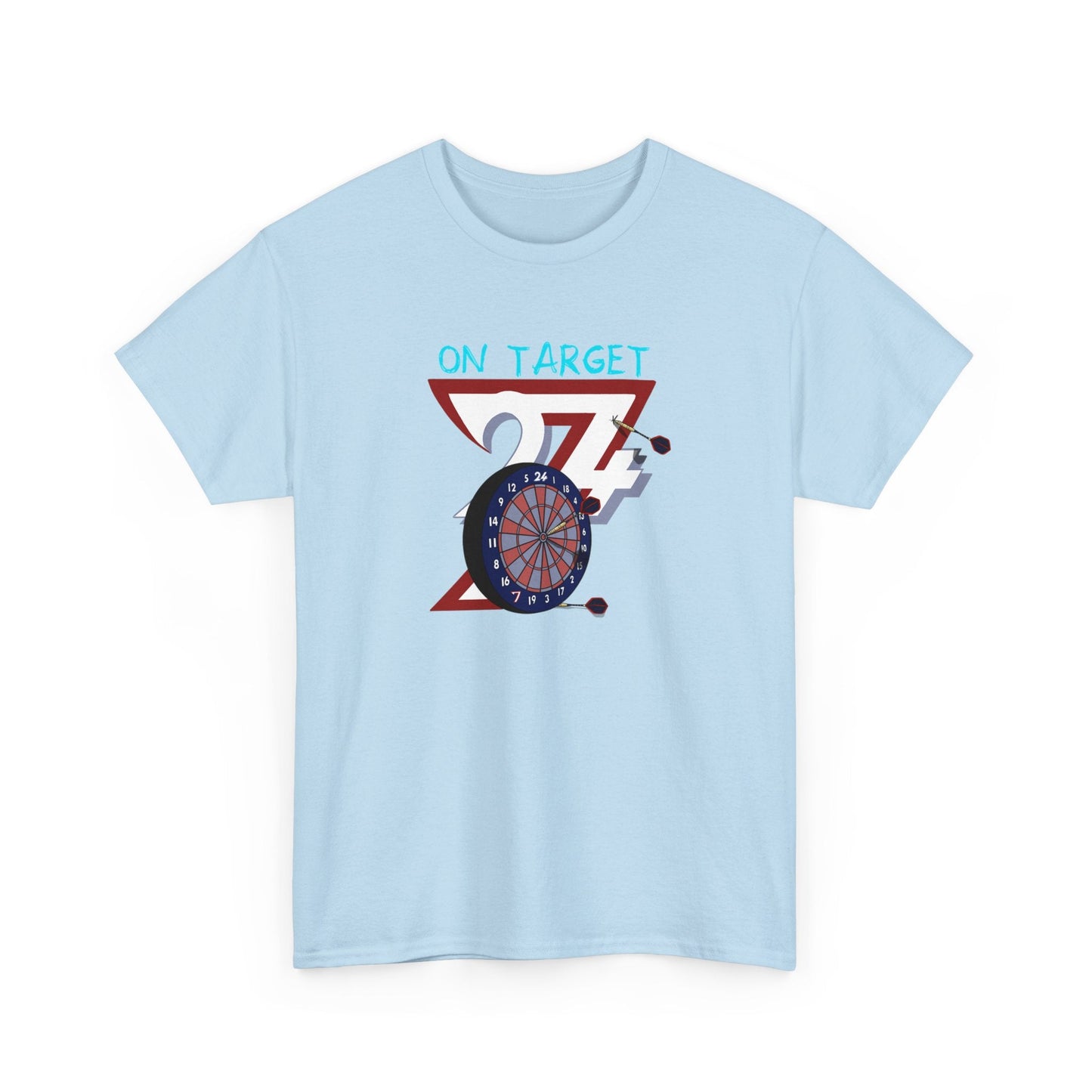 Unique Design Darts Custom T-shirt light blue