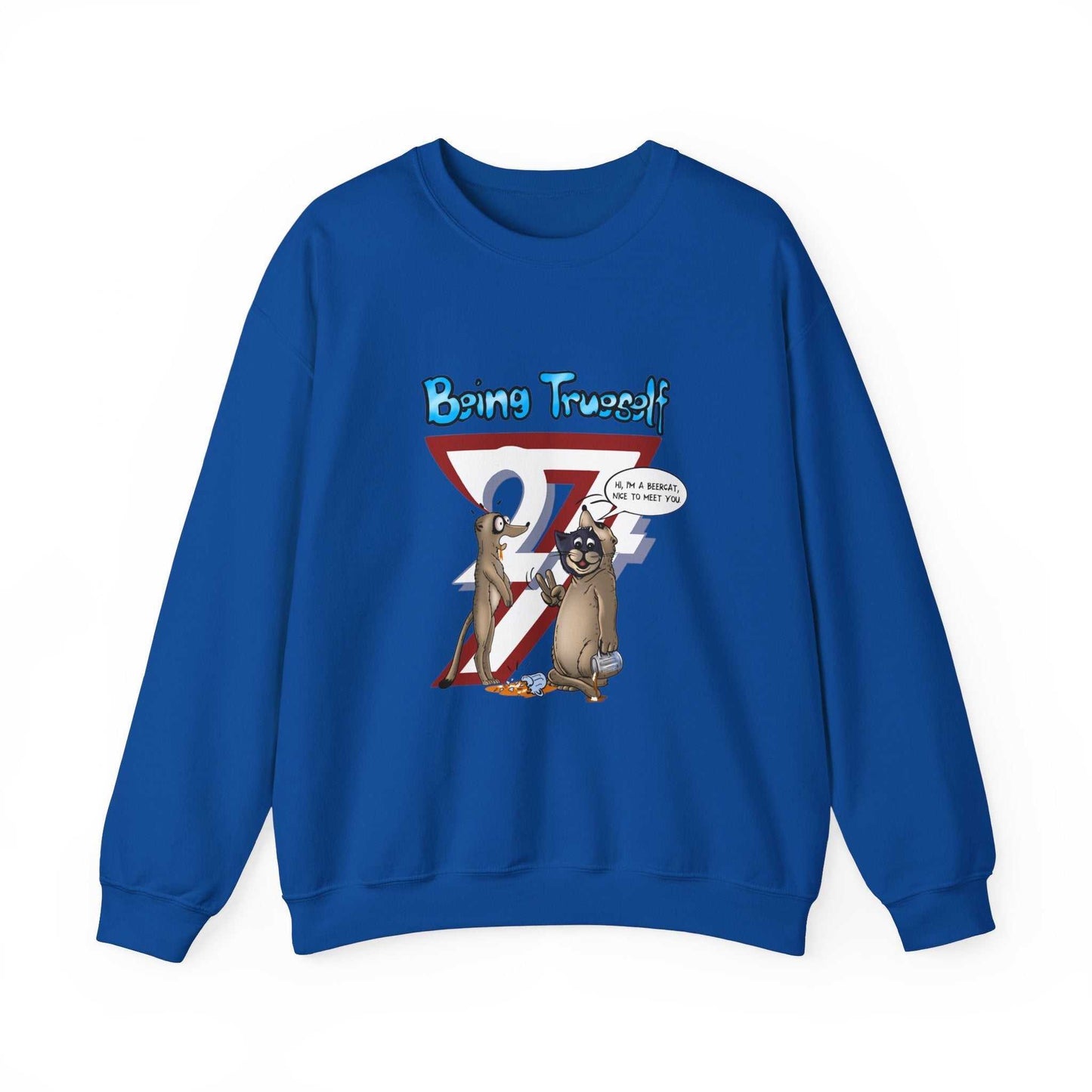 Unique Design Being True-self Heavy Blend™ Crewneck Sweatshirt royal