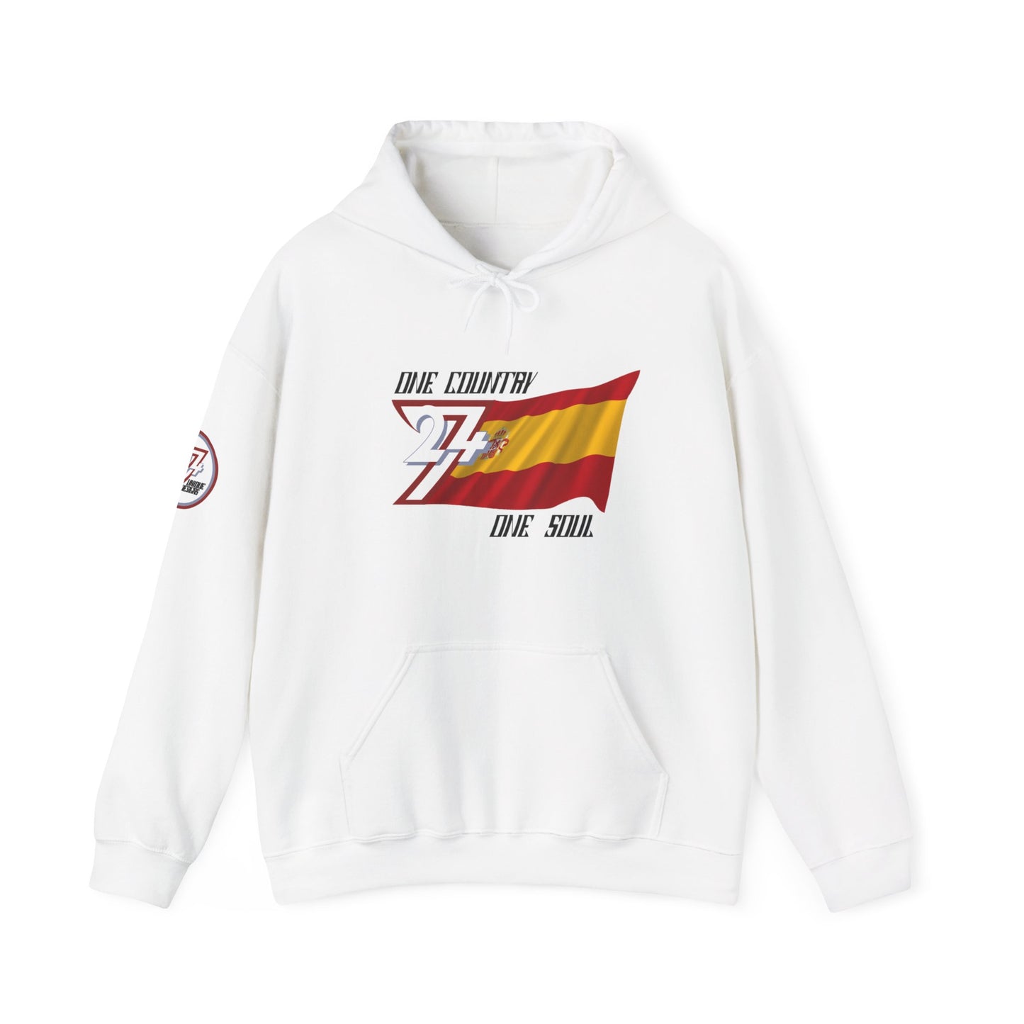 Unique Design Spain Flag custom hoodie white