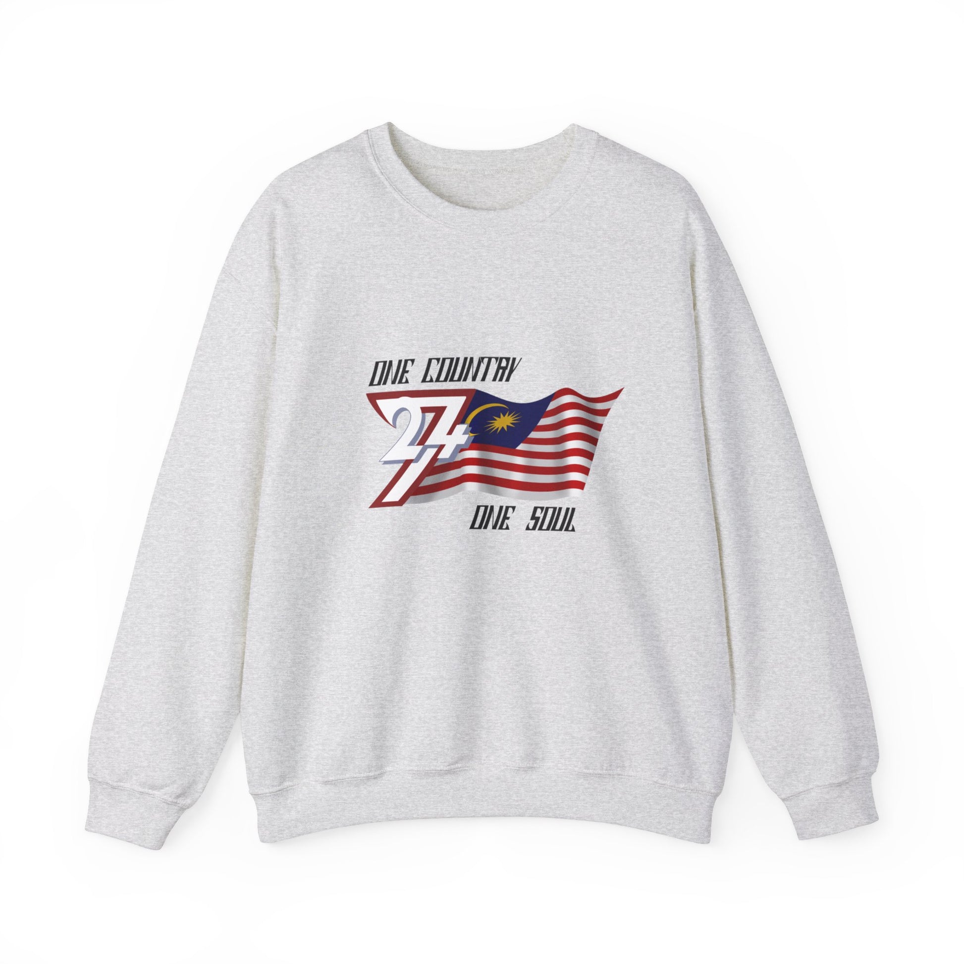 Unique Design Malaysia Flag sweatshirt ash