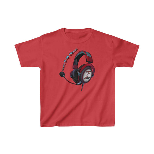 Unique Design kids clothing Kids T-shirt Listen To My Channel red