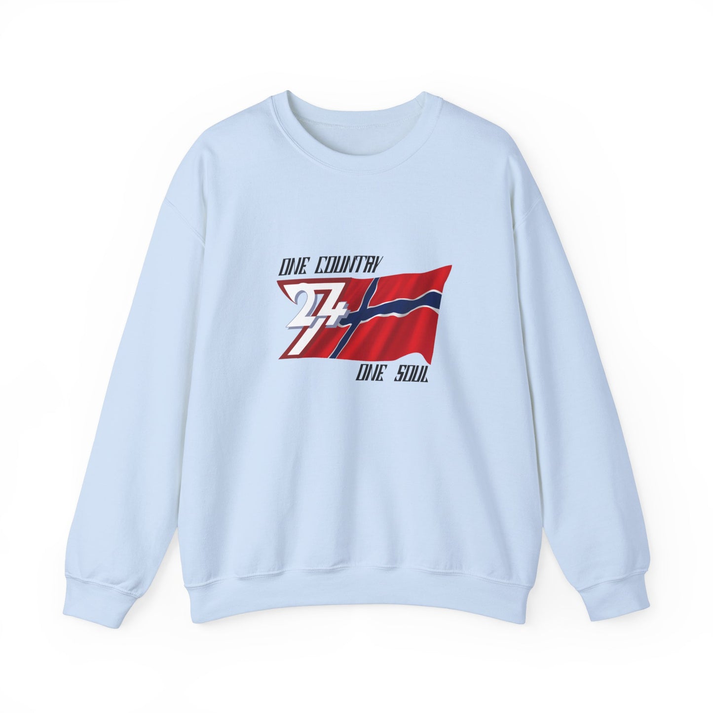 Unique Design Norway Flag sweatshirt light blue