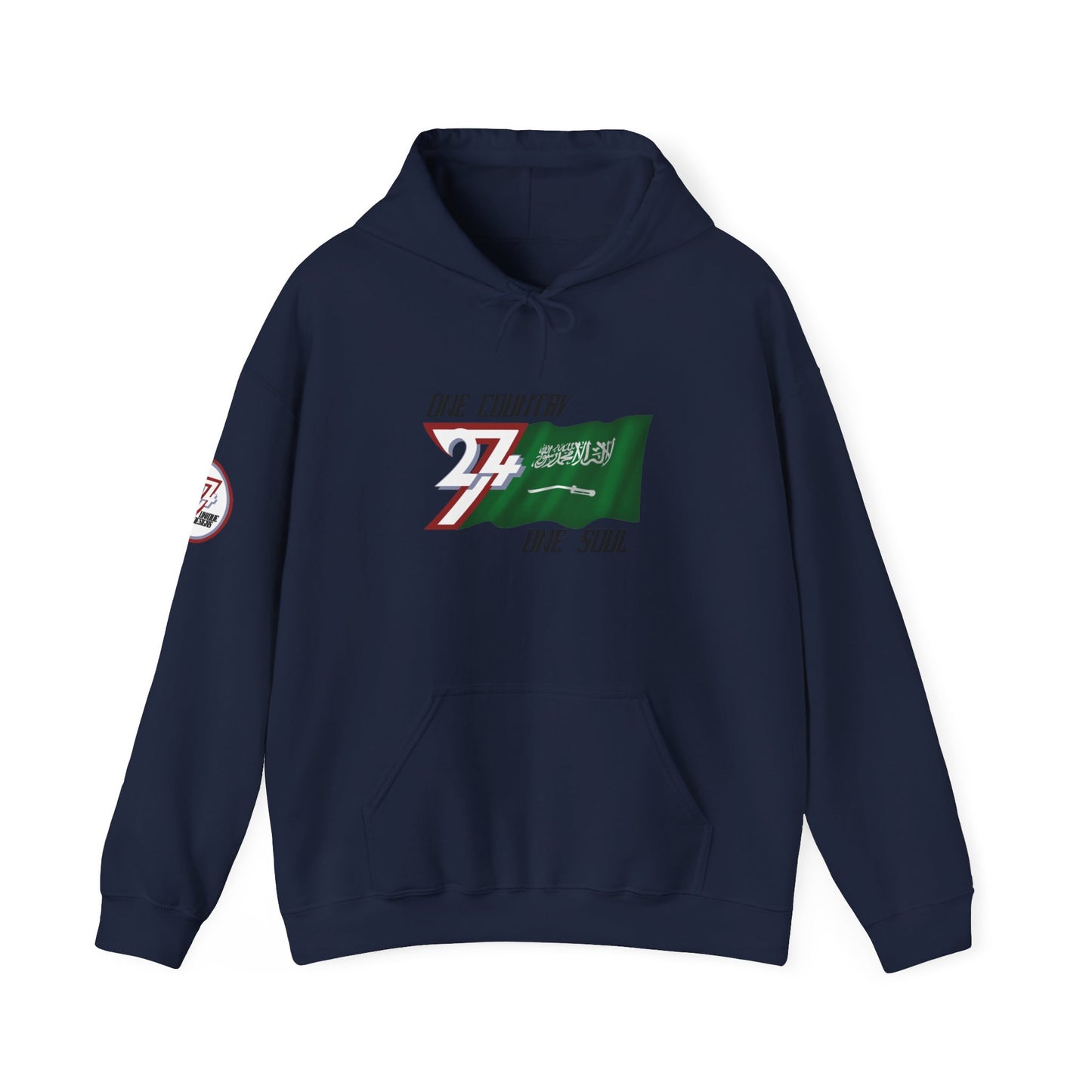 Unique Design 24/7 Saudi Arabia Flag custom hoodie navy