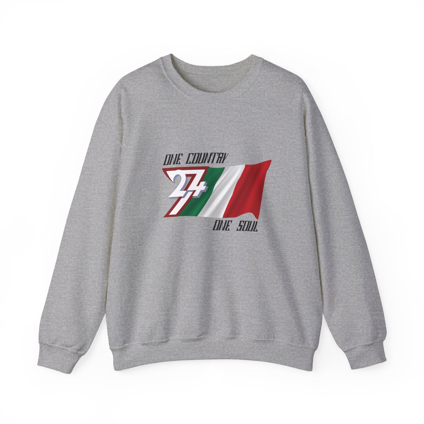 Unique Design Italy Flag sweatshirt sport grey