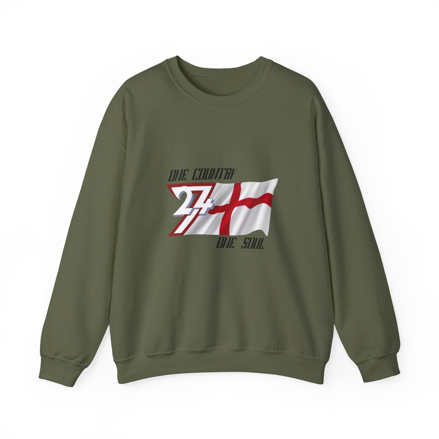 Unique Design England Flag sweatshirt military green