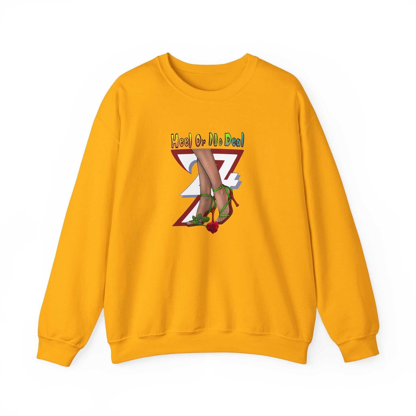 Unique Design Heel Or No Deal Heavy Blend™ Crewneck Sweatshirt gold