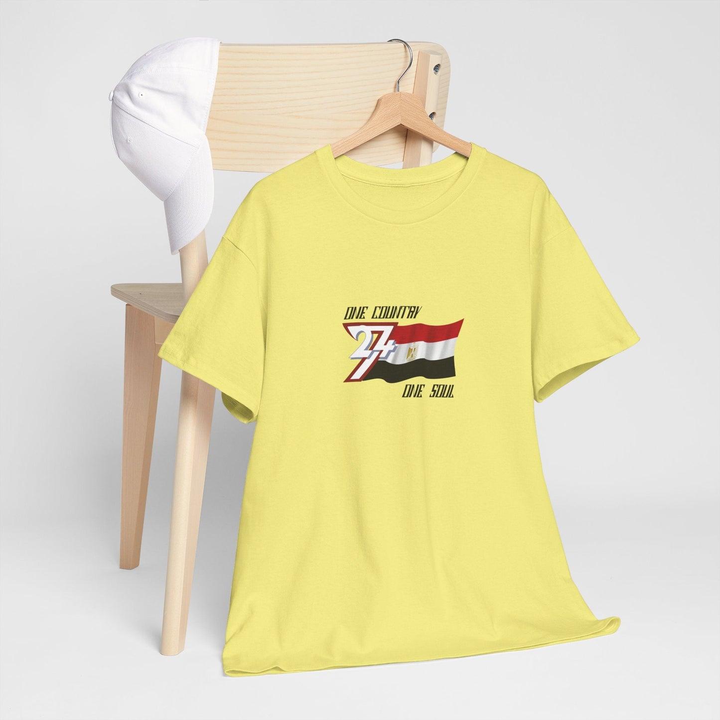 Unique Design Egypt Flag Printed custom T-shirt corn silk