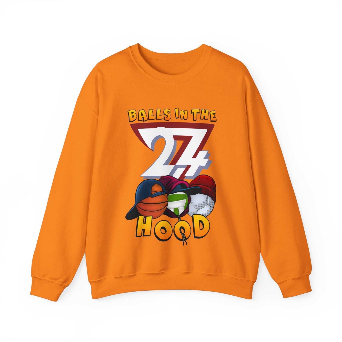 Unique Design Balls In The Hood Heavy Blend™ Crewneck Sweatshirt gold