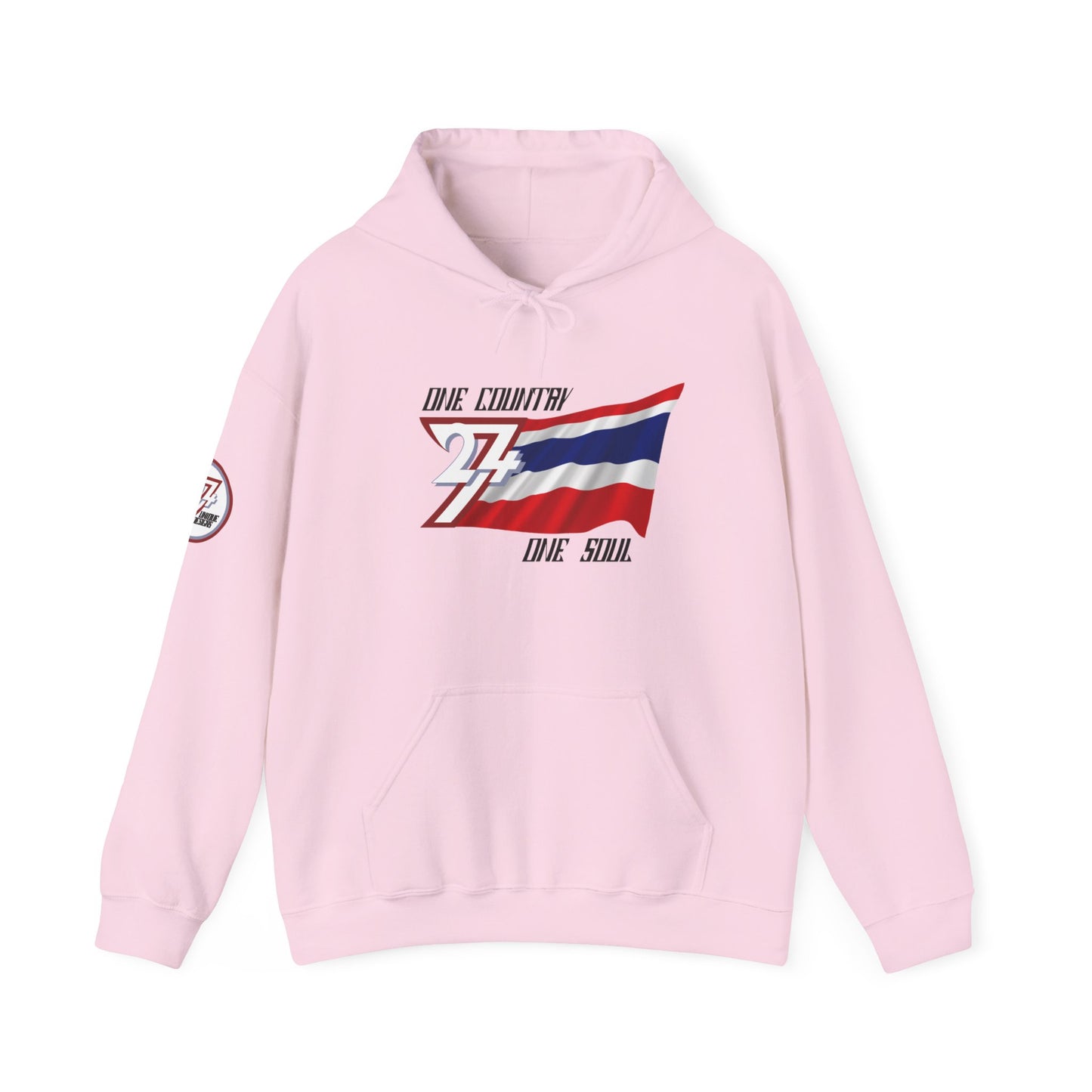 Unique Design Thailand Flag custom hoodie light pink
