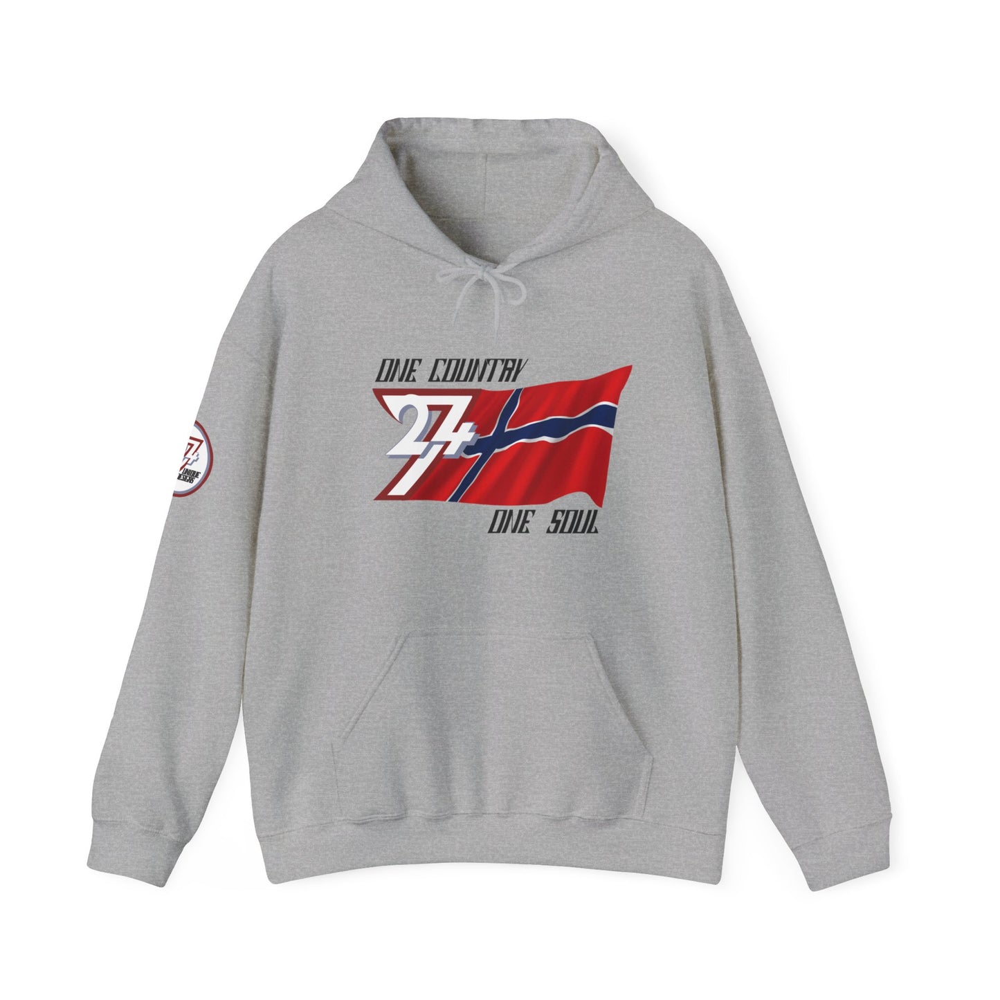  Unique Design 24/7 Norway Flag Printed Unisex custom Hoodie sport grey