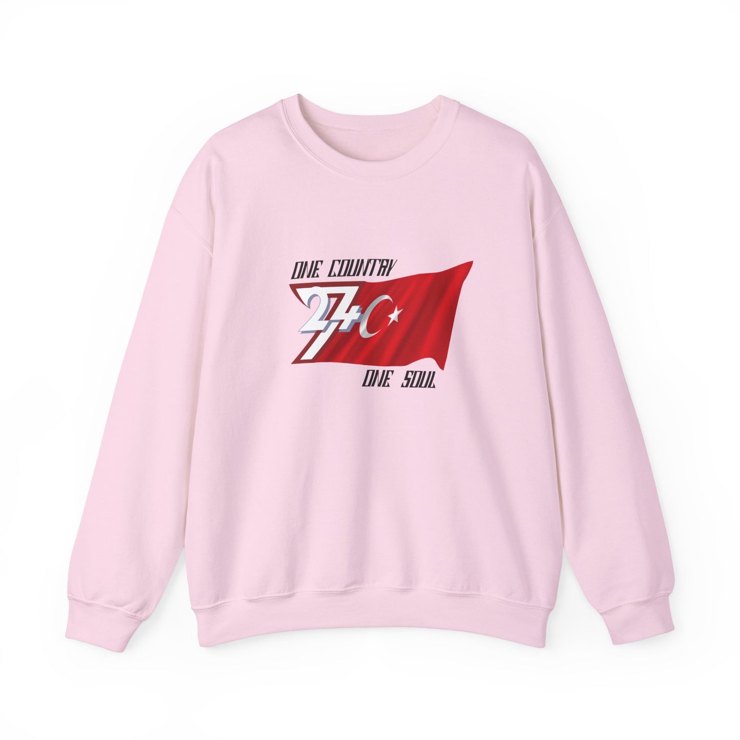 Unique Design Turkey Flag sweatshirt light pink