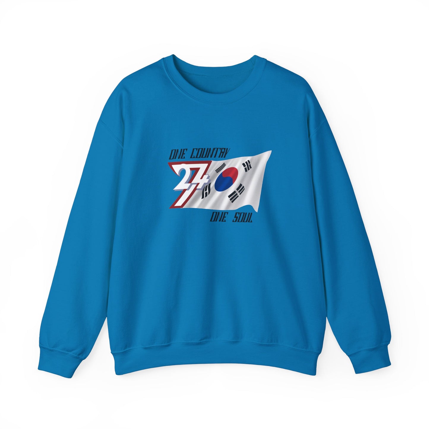 Unique Design 24/7 South Korea Flag sweatshirt saphire