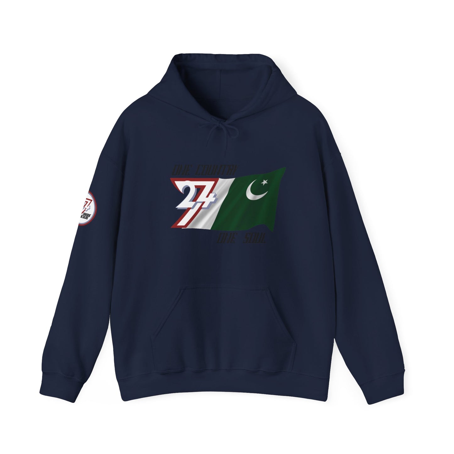 Unique Design 24/7 Pakistan Flag Printed Unisex custom Hoodie navy