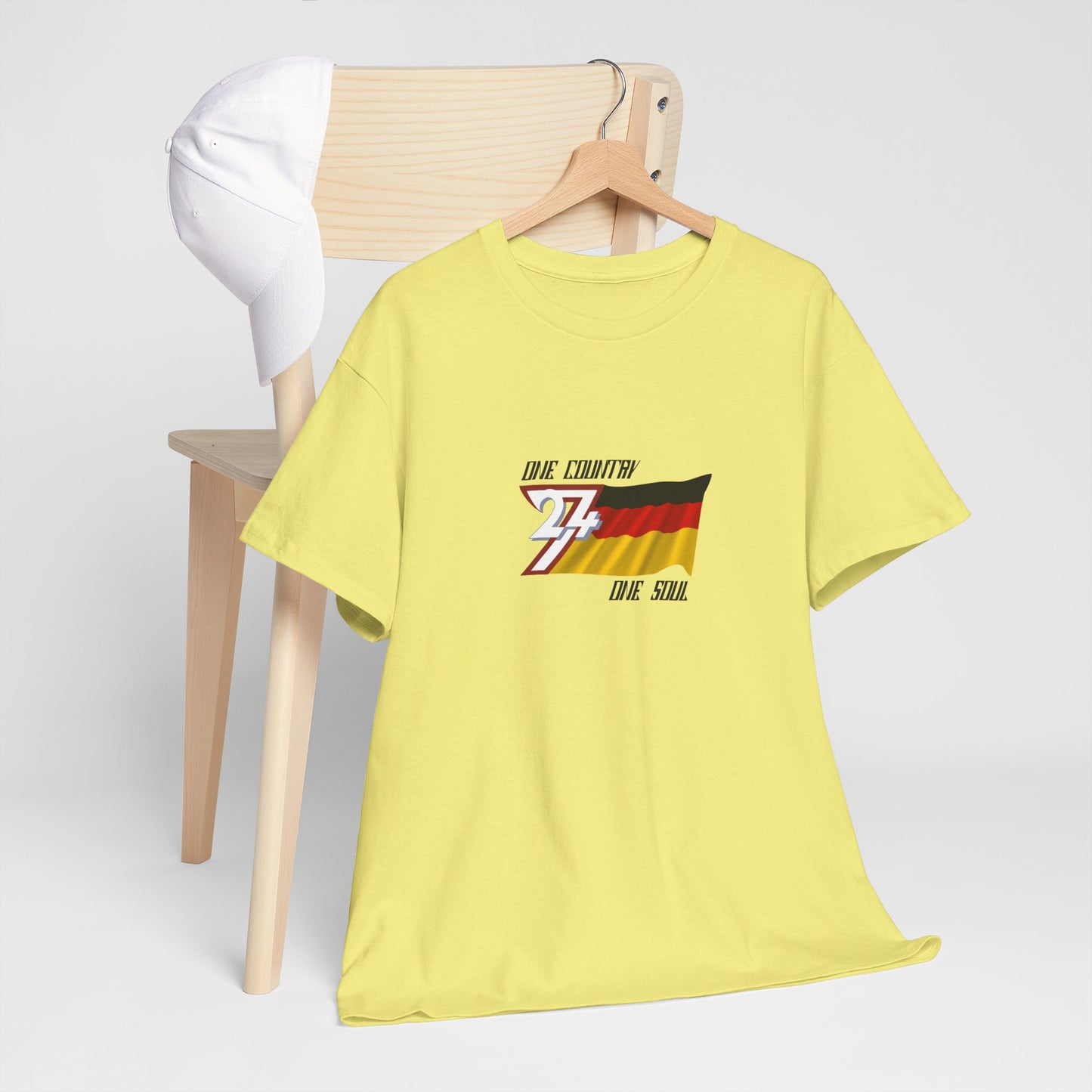 Unique Design Germany Flag Printed custom T-shirt corn silk