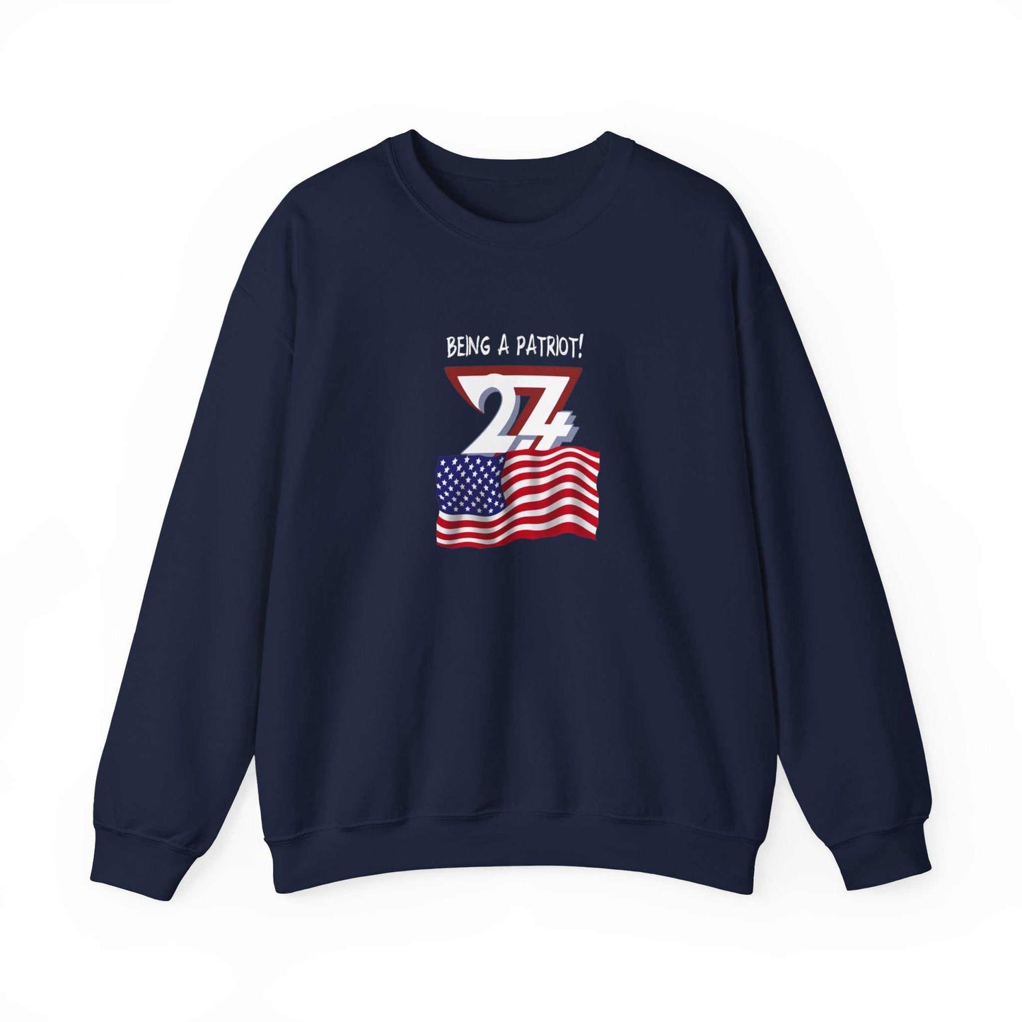 Unique Design US Patriot Heavy Blend™ Crewneck Sweatshirt navy