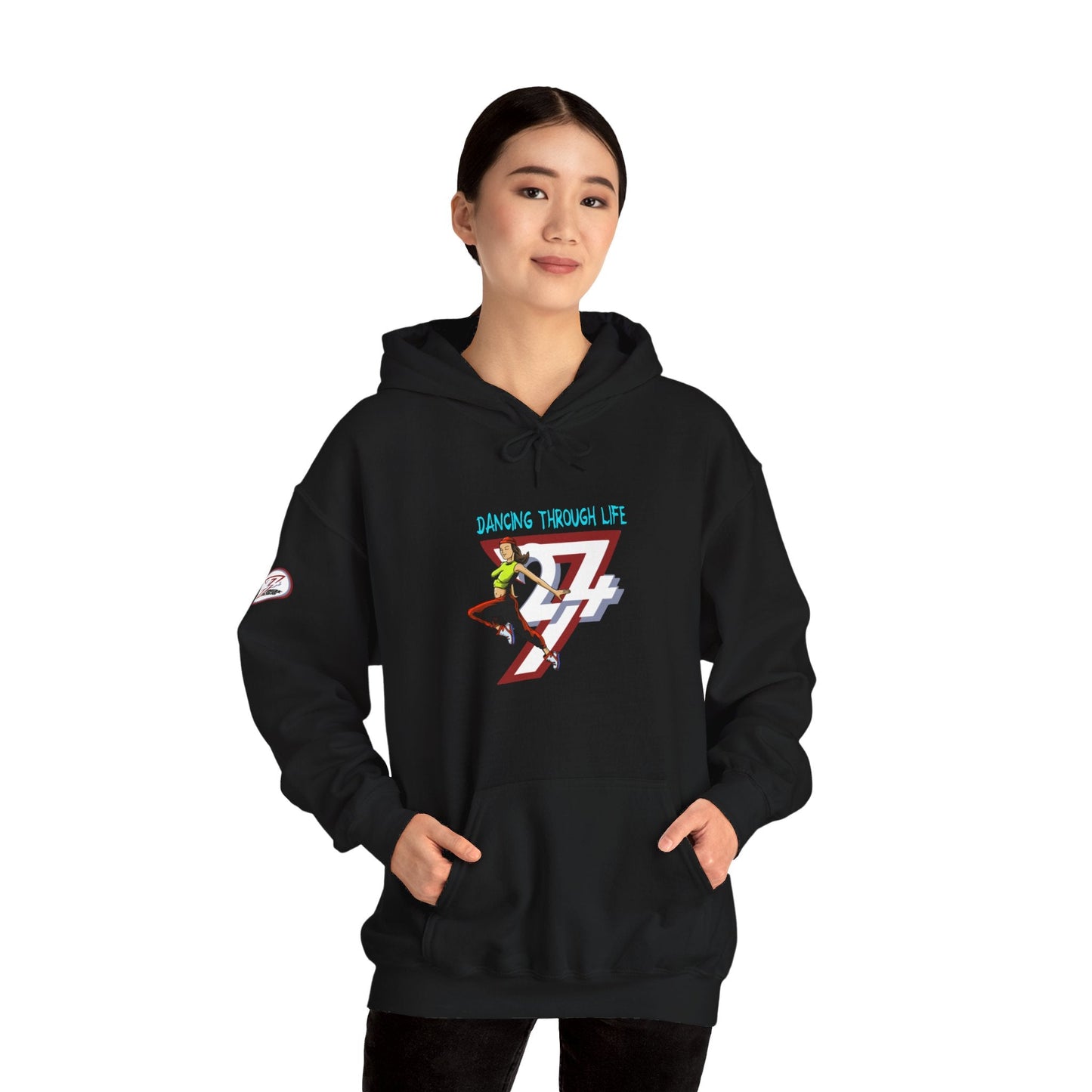 Unique Design Street Dancing Girl Printed Unisex custom Hoodie black