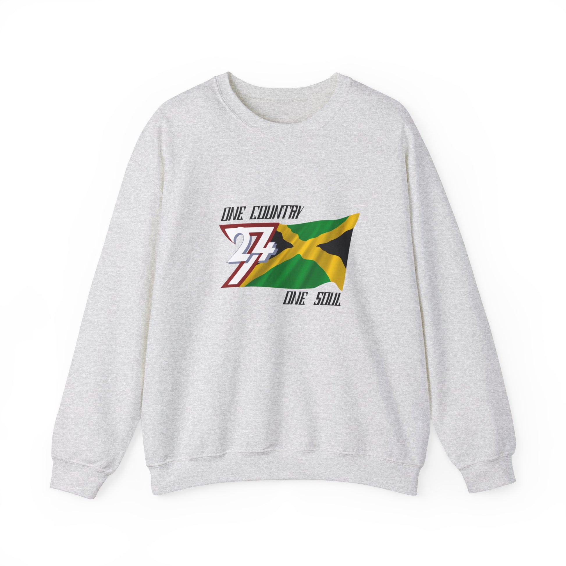 Unique Design Jamaica Flag sweatshirt ash