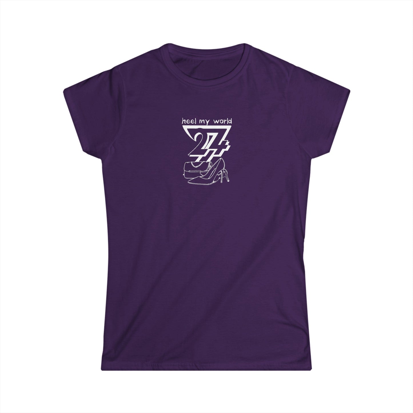 Unique Design "Heel My World" Women Tee purple