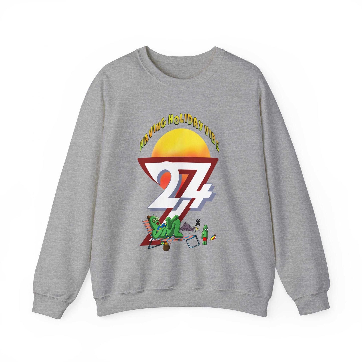 Unique Design Leonando Camping Holiday Heavy Blend™ Crewneck Sweatshirt sports grey