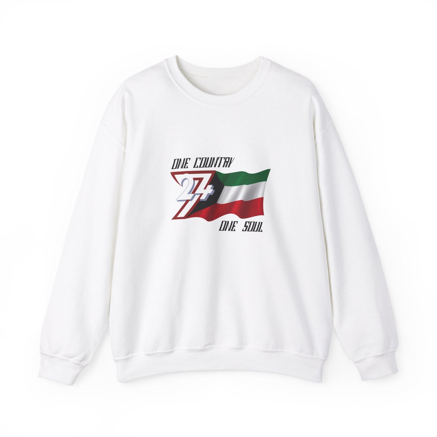 Unique Design Kuwait Flag sweatshirt white