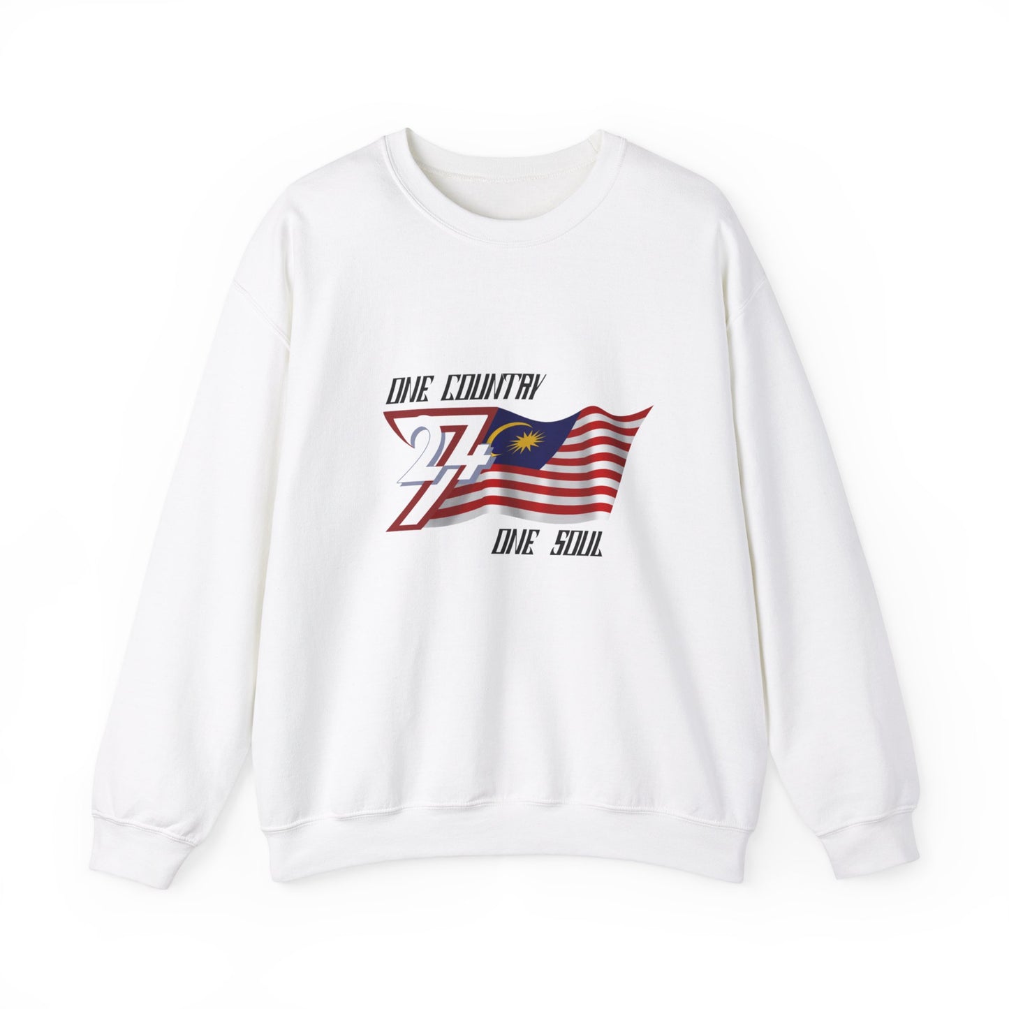 Unique Design Malaysia Flag sweatshirt white