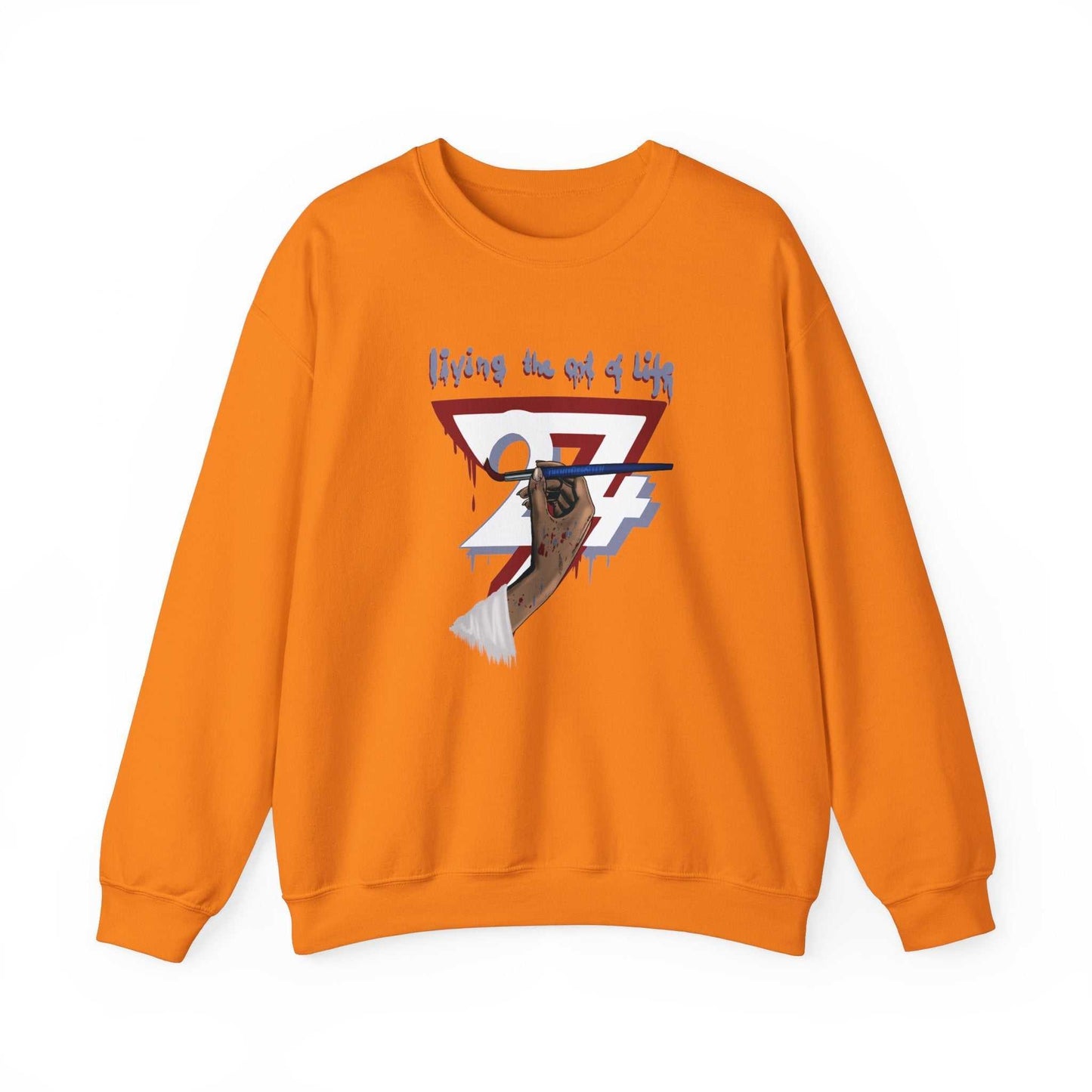 Unique Design The Art of Life Heavy Blend™ Crewneck Sweatshirt orange