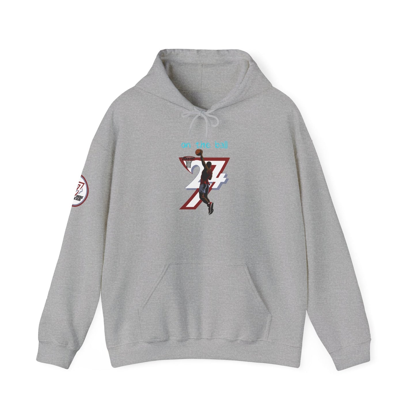 Unique Design Basketball Printed custom Hoodie sports grey