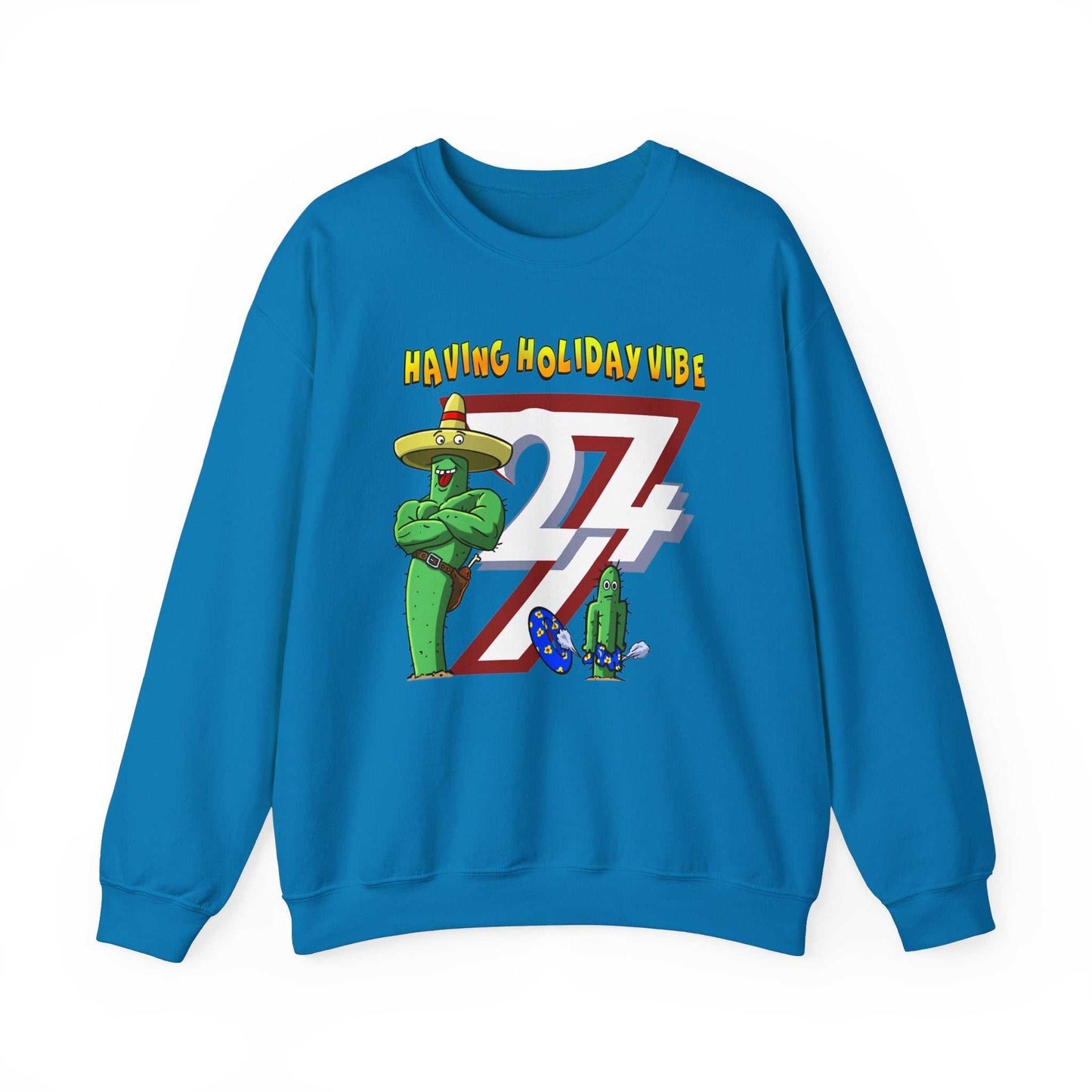 Unique Design Leonando Holiday Vibe Heavy Blend™ Crewneck Sweatshirt sapphire