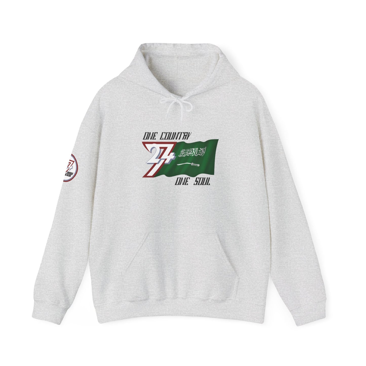 Unique Design 24/7 Saudi Arabia Flag custom hoodie ash