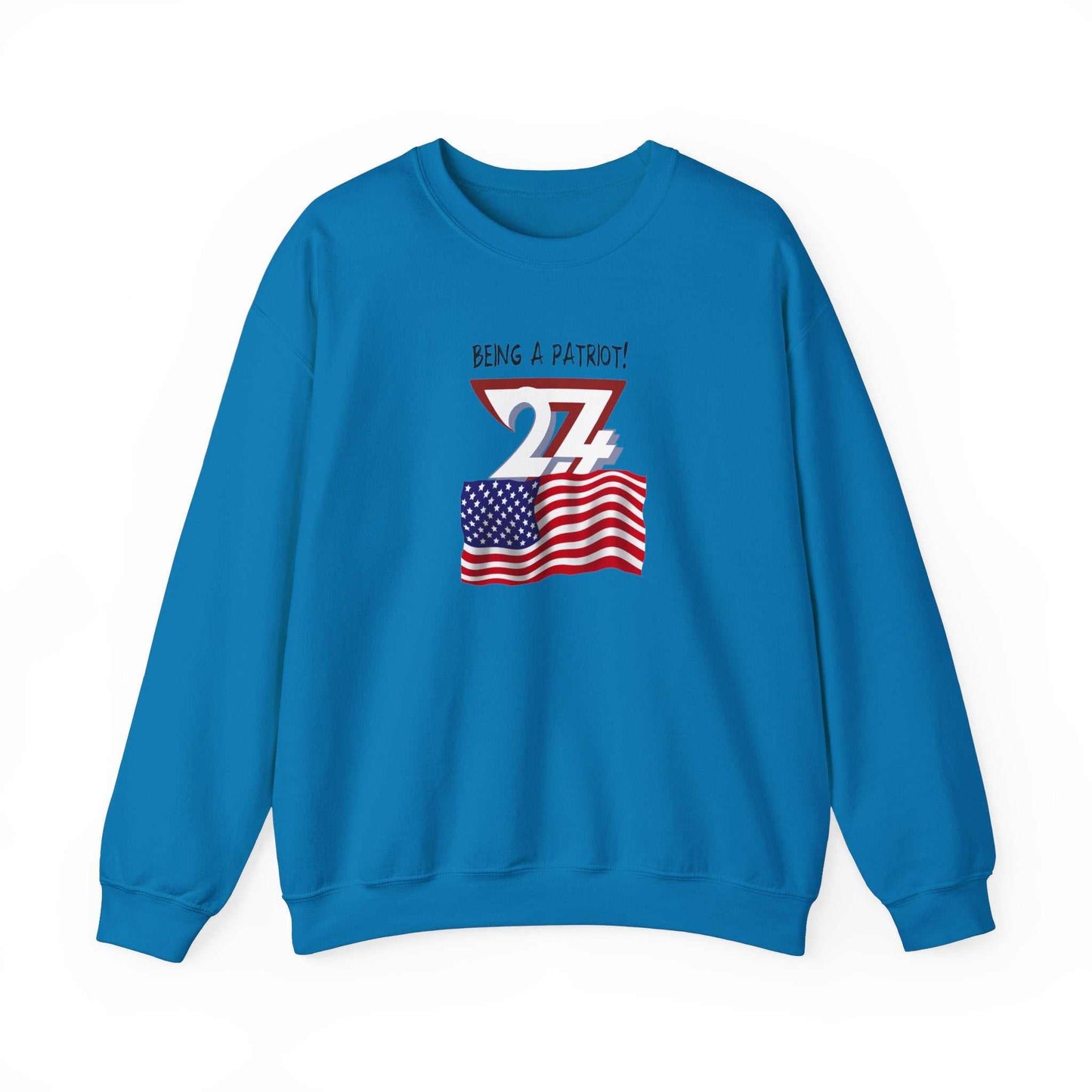 Unique Design US Patriot Heavy Blend™ Crewneck Sweatshirt sapphire