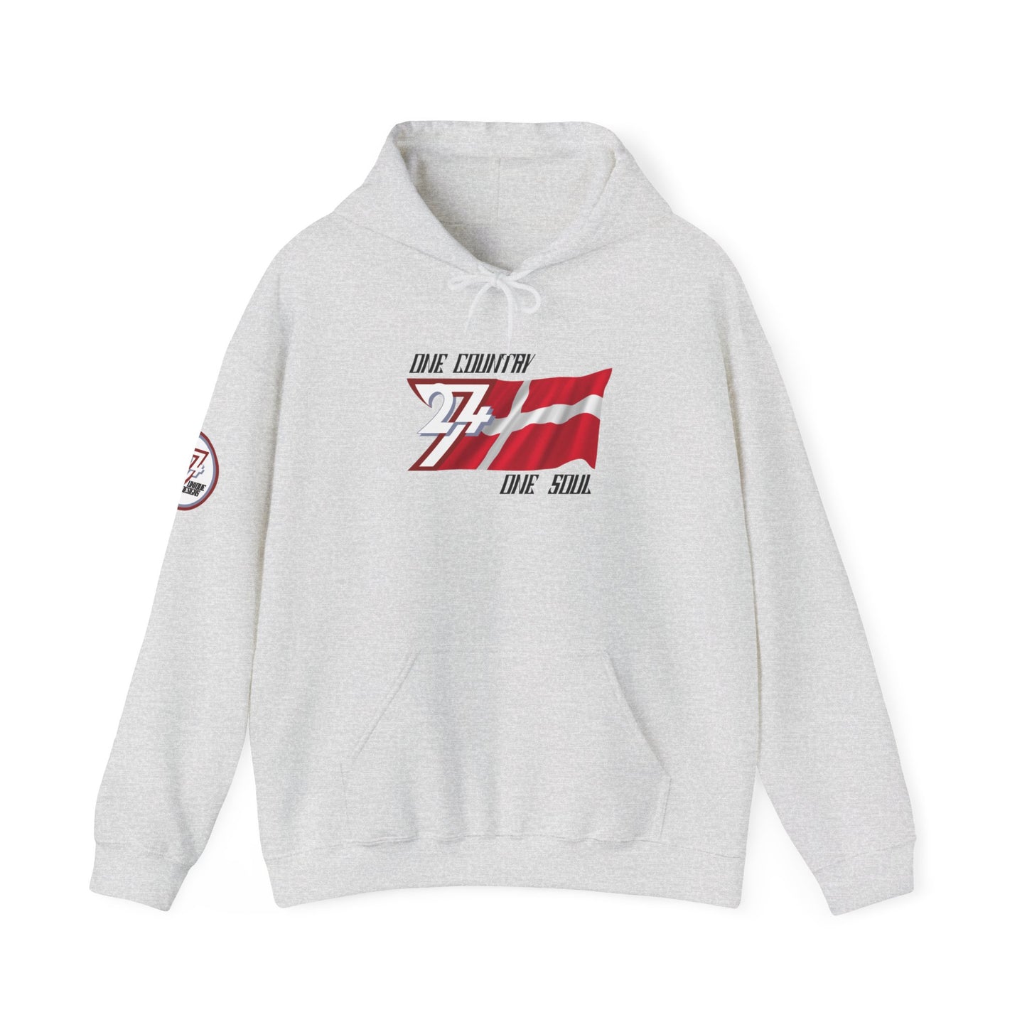  Unique Design 24/7 Denmark Flag Printed Unisex custom Hoodie ash