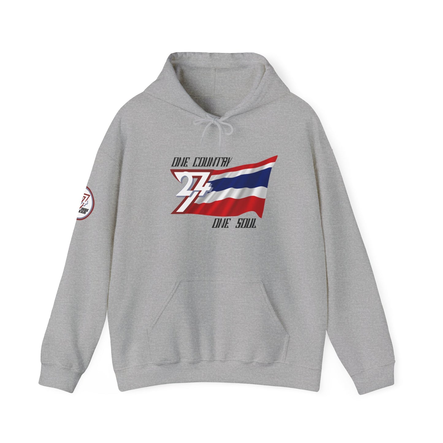 Unique Design Thailand Flag custom hoodie sport grey