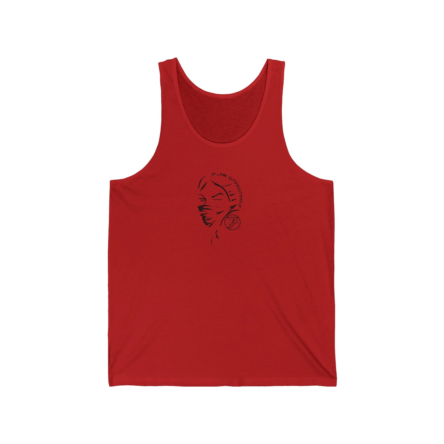 Unique Design Being beautiful women's jersey tank top red