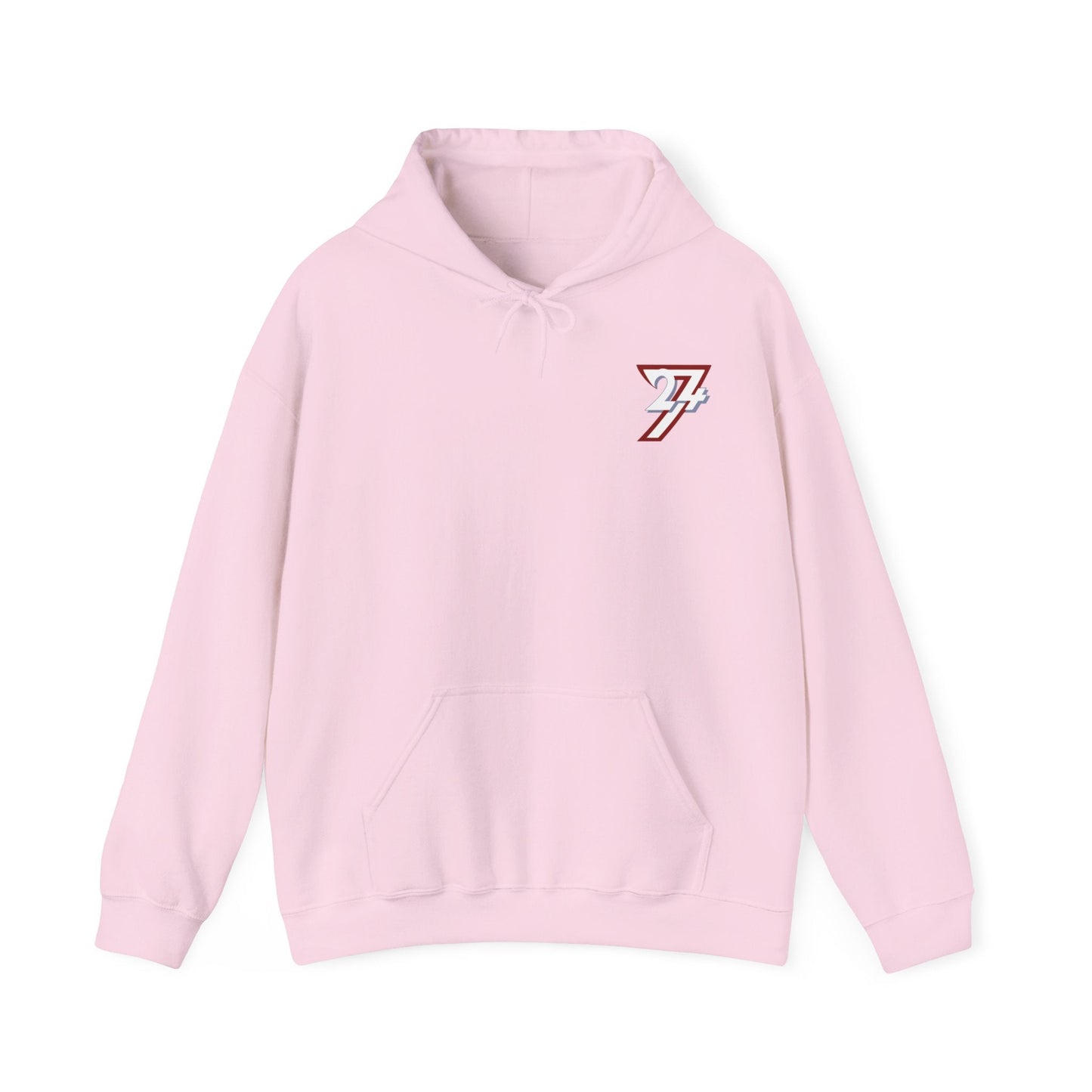 Unique Design TwentyFourSeven Printed Hoodie light pink