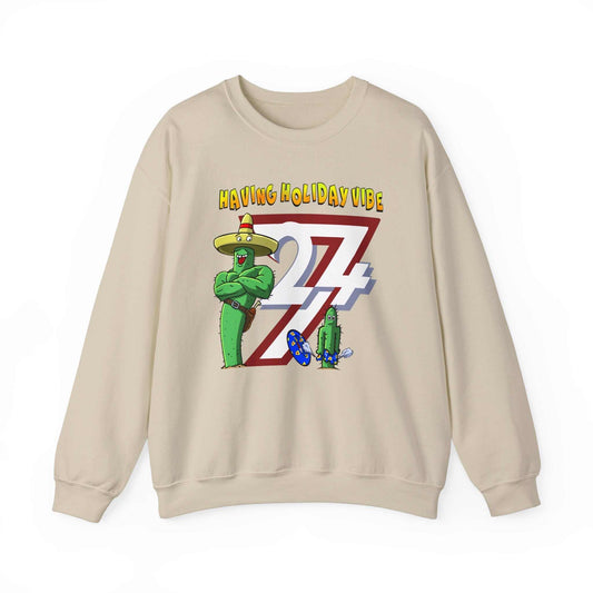 Unique Design Leonando Holiday Vibe Heavy Blend™ Crewneck Sweatshirt sand