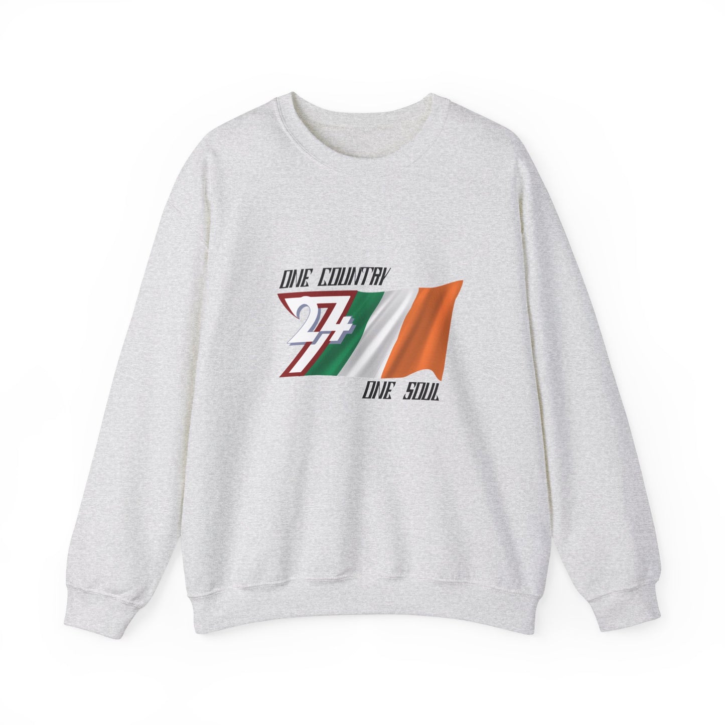 Unique Design Ireland Flag sweatshirt ash