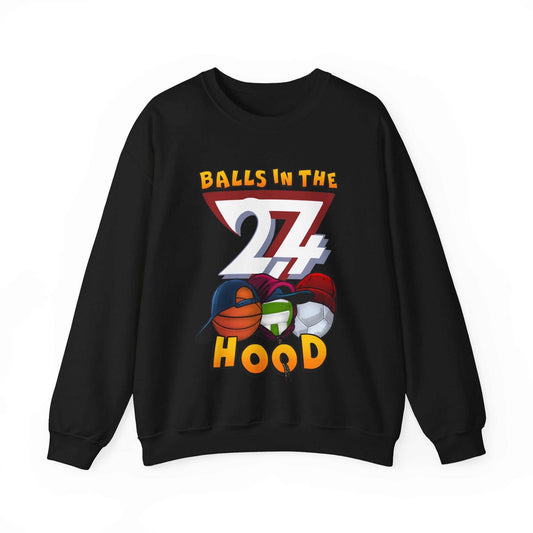 Unique Design Balls In The Hood Heavy Blend™ Crewneck Sweatshirt black