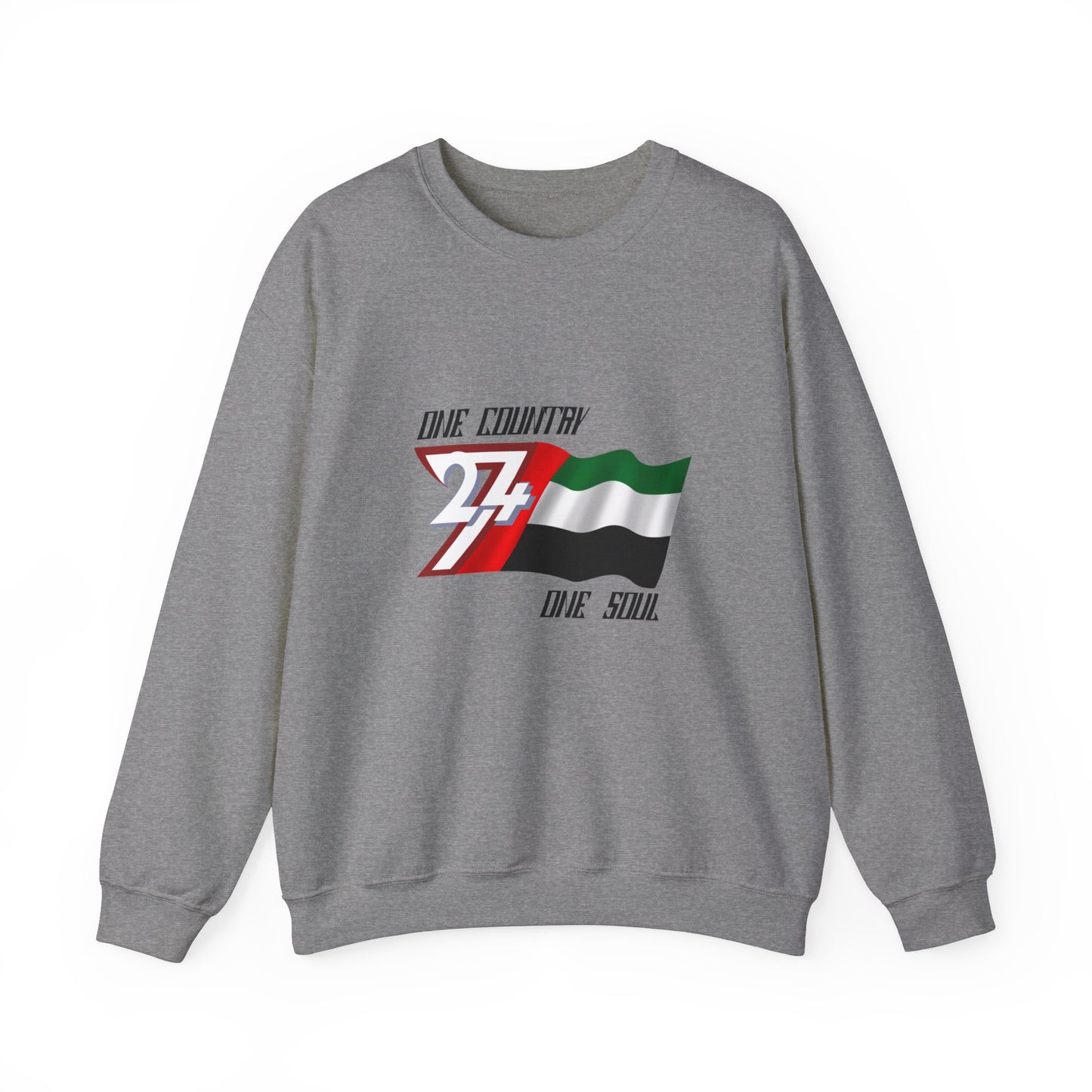 Unique Design Arab Emirates flag sweatshirt graphite heather