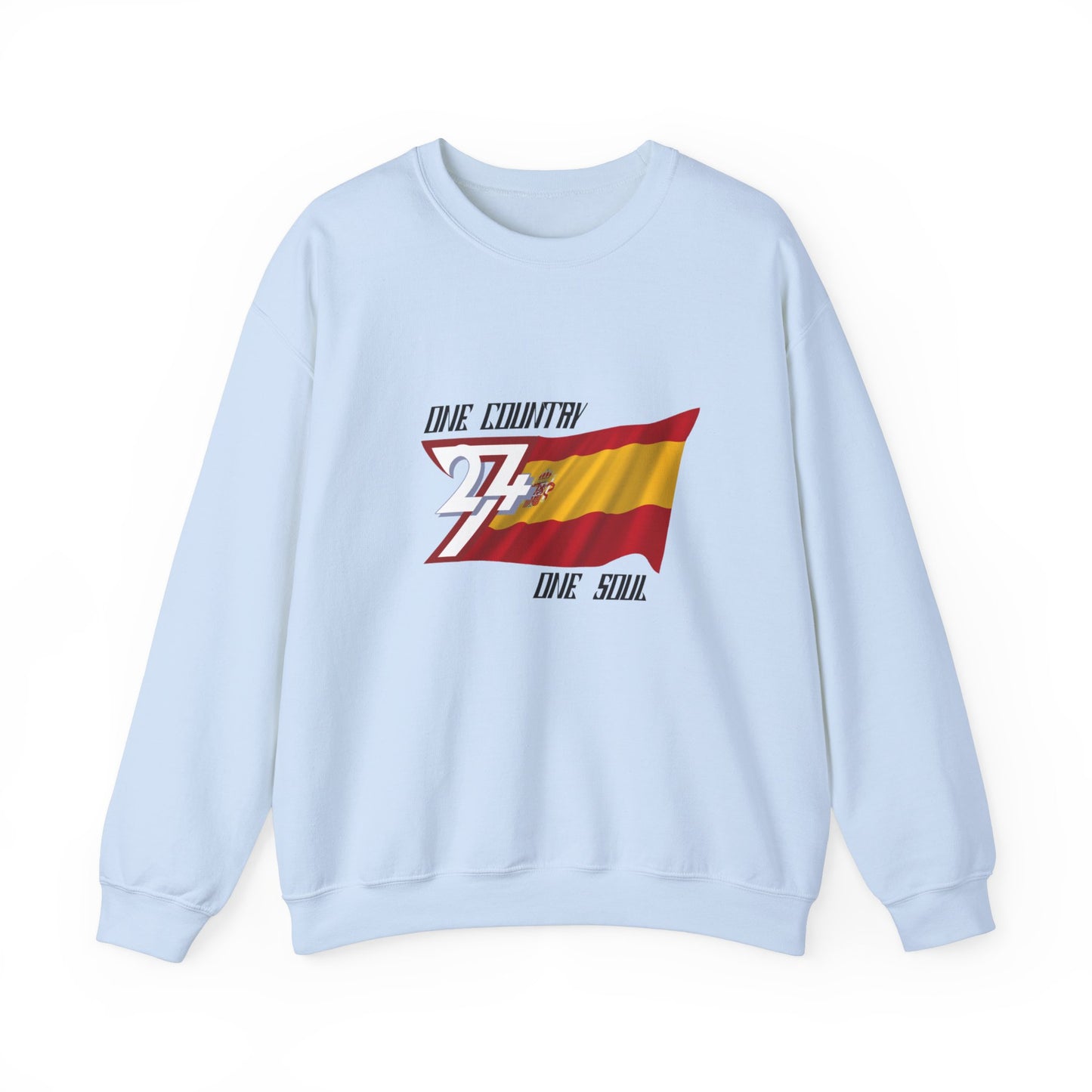 Unique Design Spain Flag sweatshirt light blue