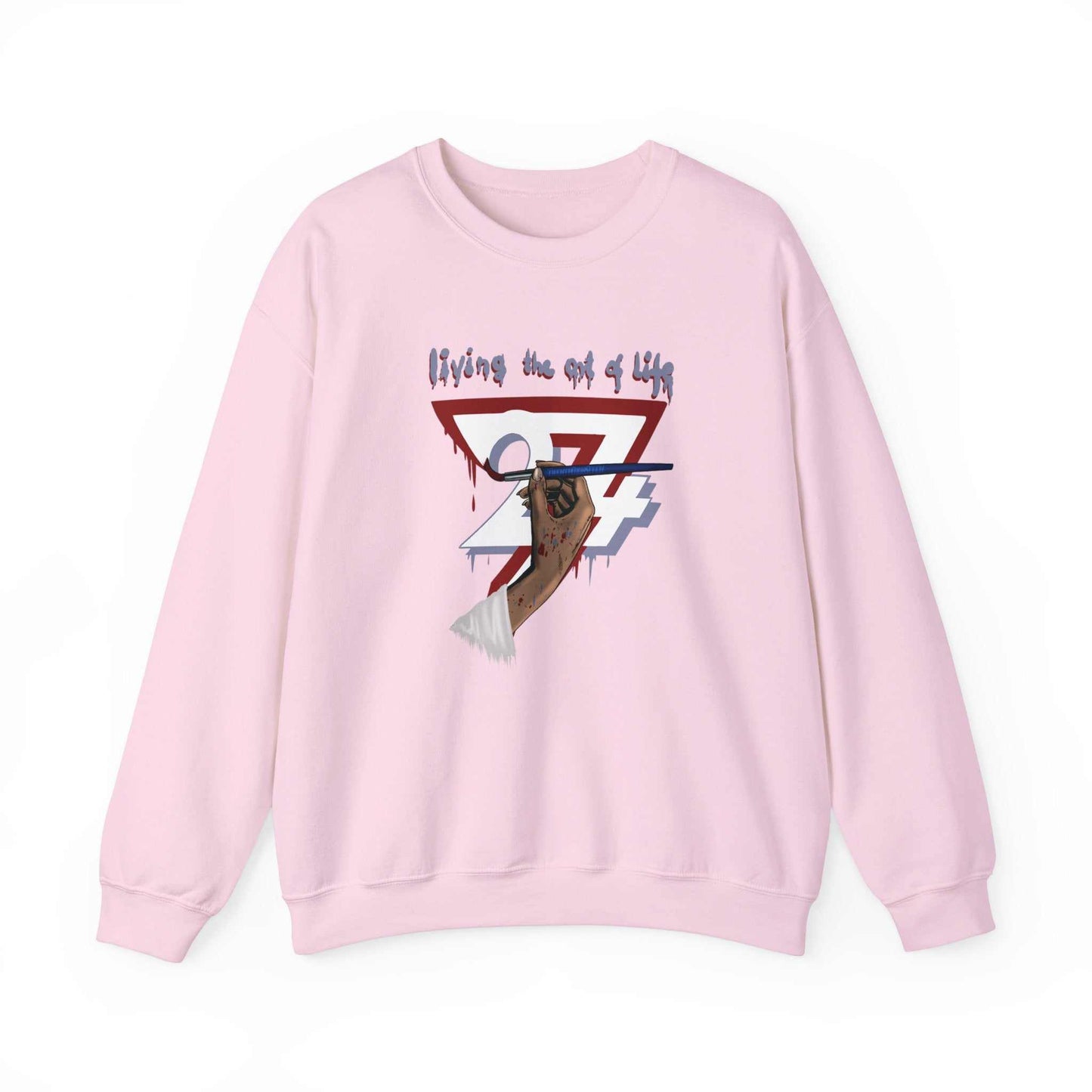 Unique Design The Art of Life Heavy Blend™ Crewneck Sweatshirt light pink