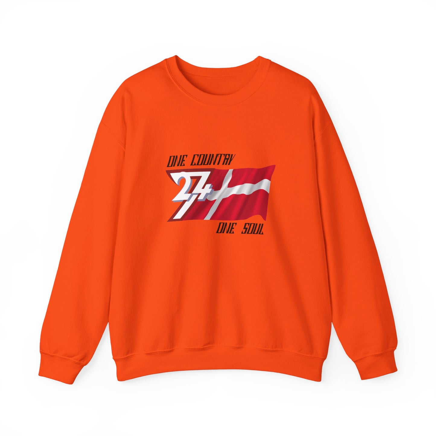 Unique Design  Denmark flag sweatshirt orange