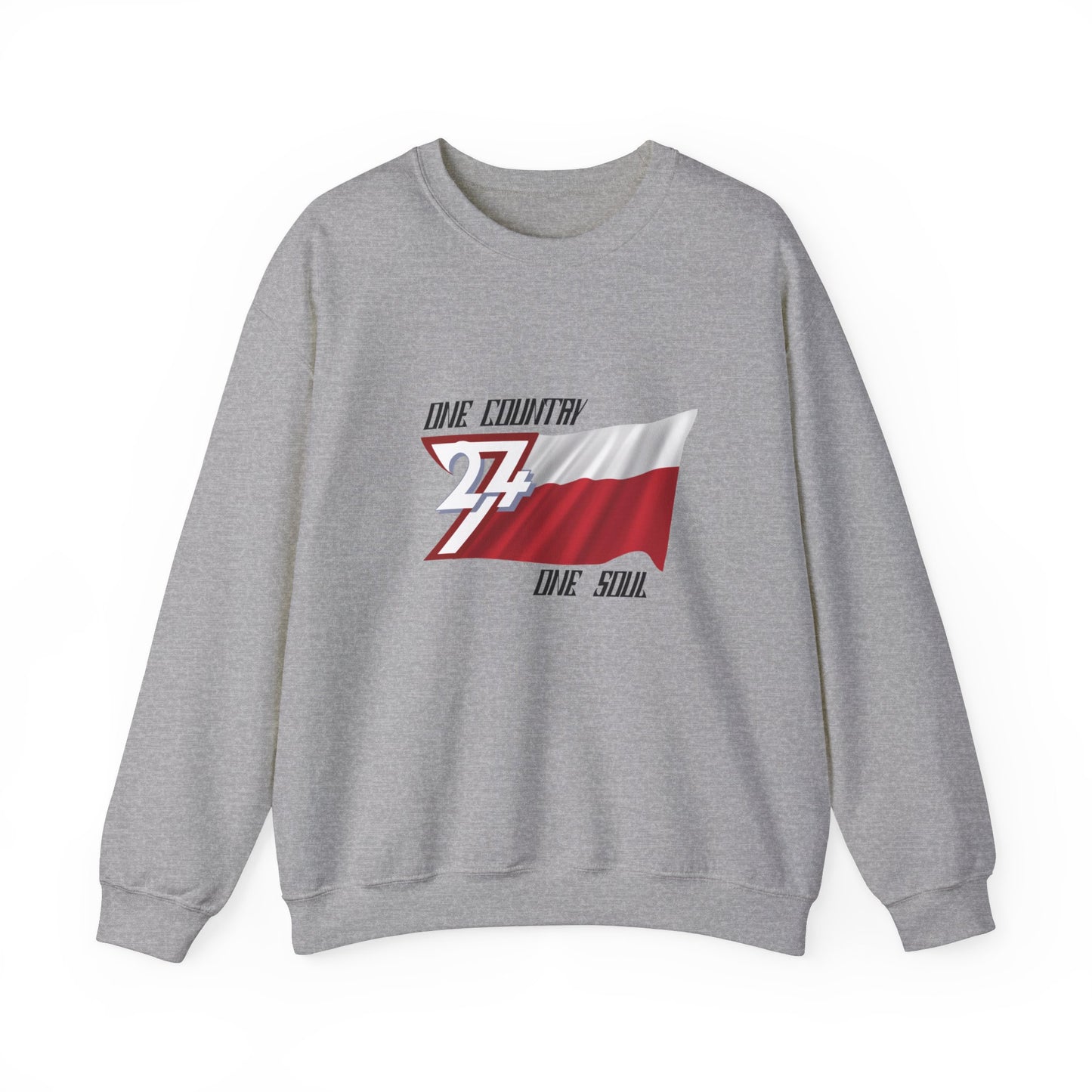 Unique Design Poland Flag sweatshirt sport grey