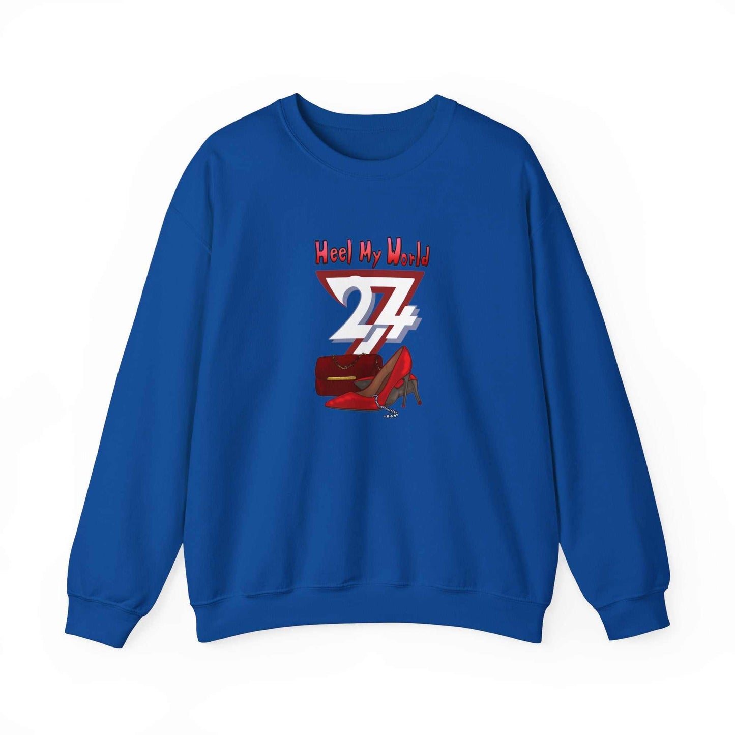 Unique Design Heel My World Heavy Blend™ Crewneck Sweatshirt royal