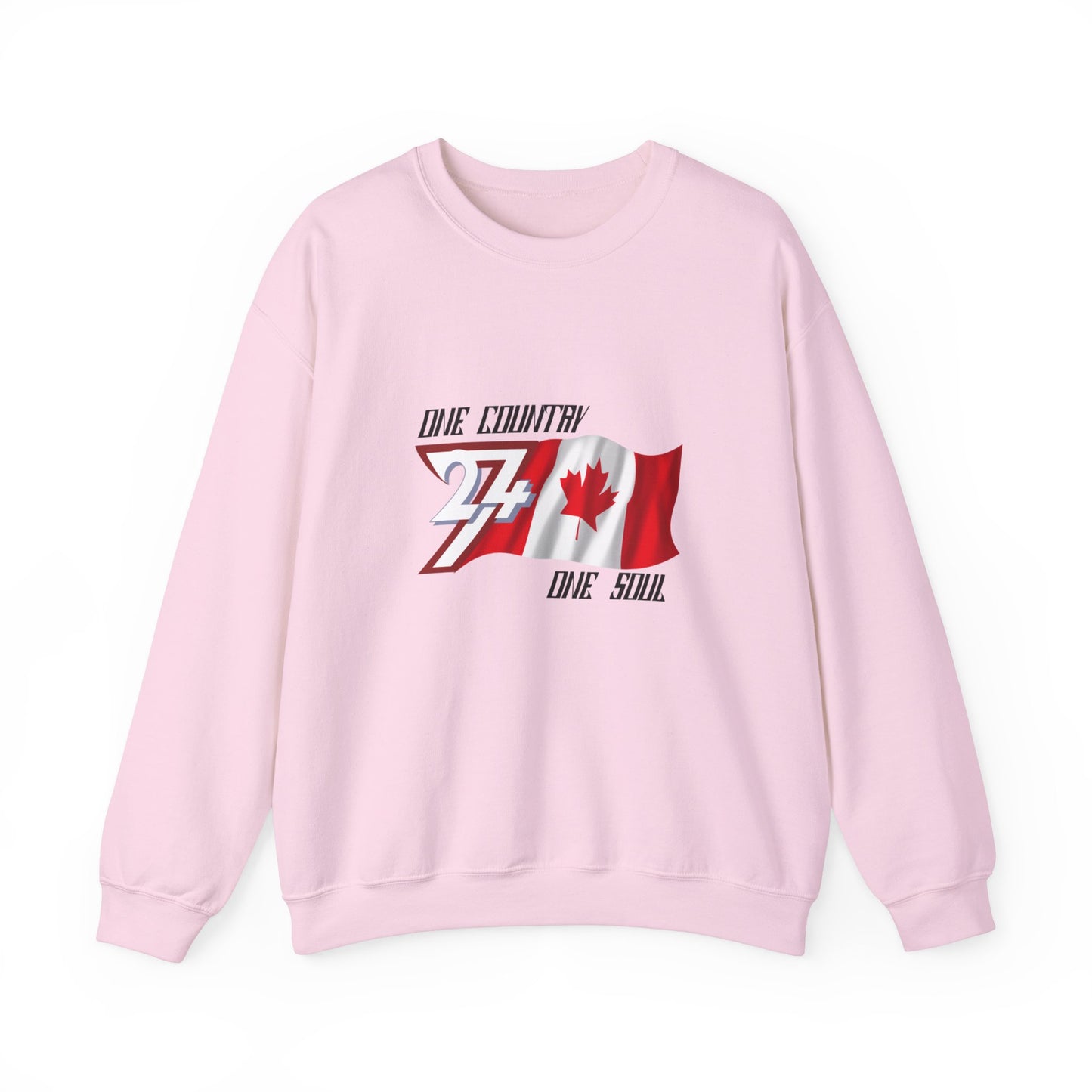 Unique Design Canada Flag sweatshirt light pink