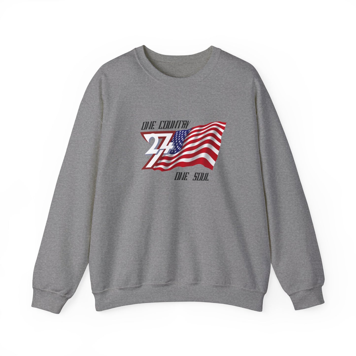 Unique Design USA Flag sweatshirt graphite heather