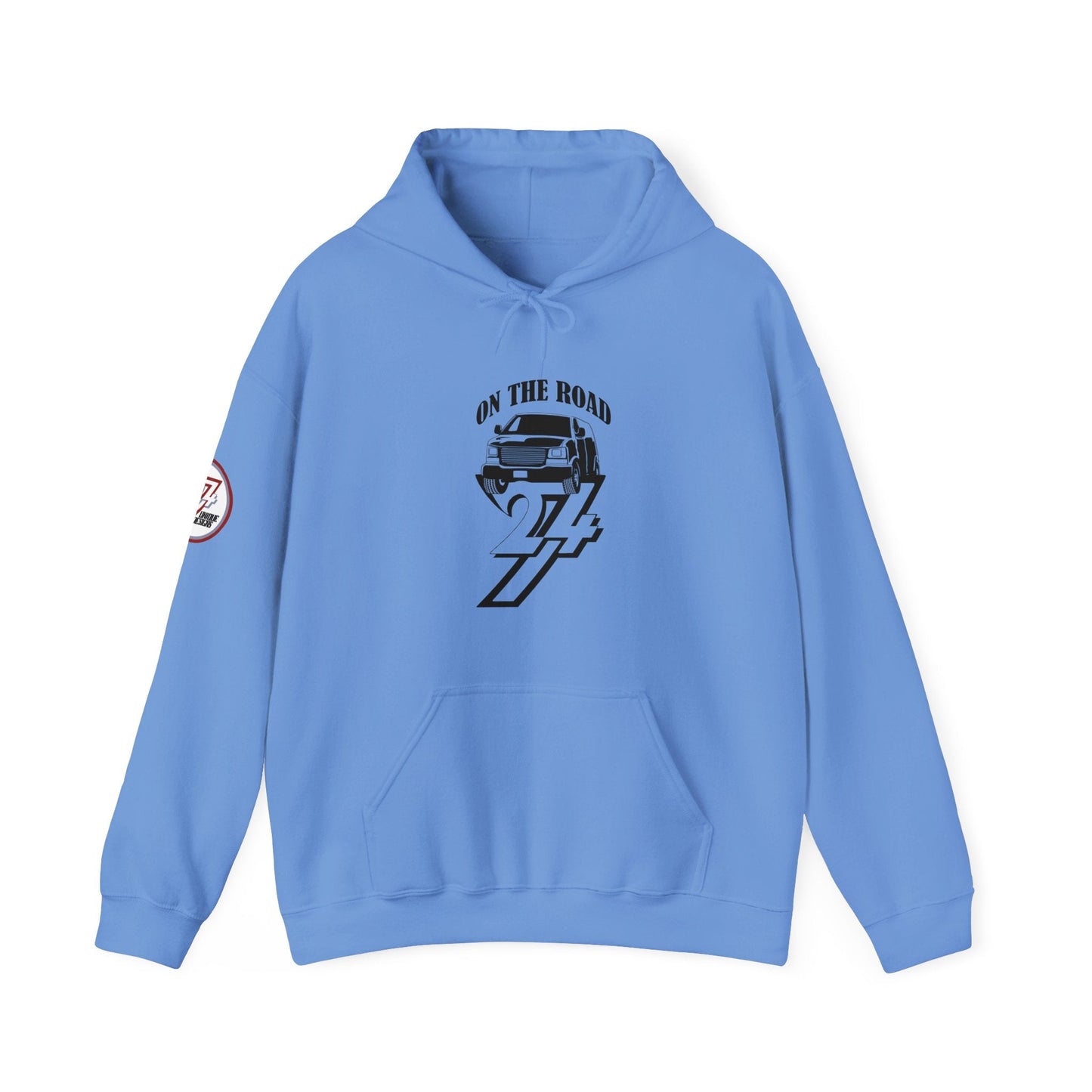 Unique Design On The Road Van Printed Unique Hoodie carolina blue