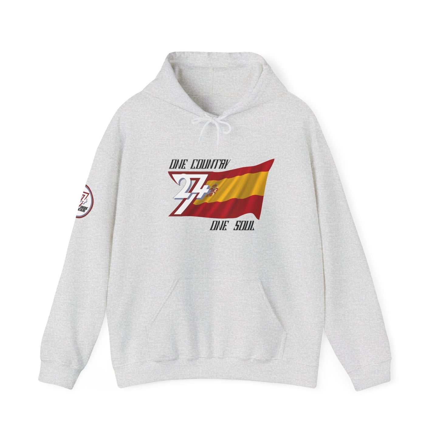 Unique Design Spain Flag custom hoodie ash