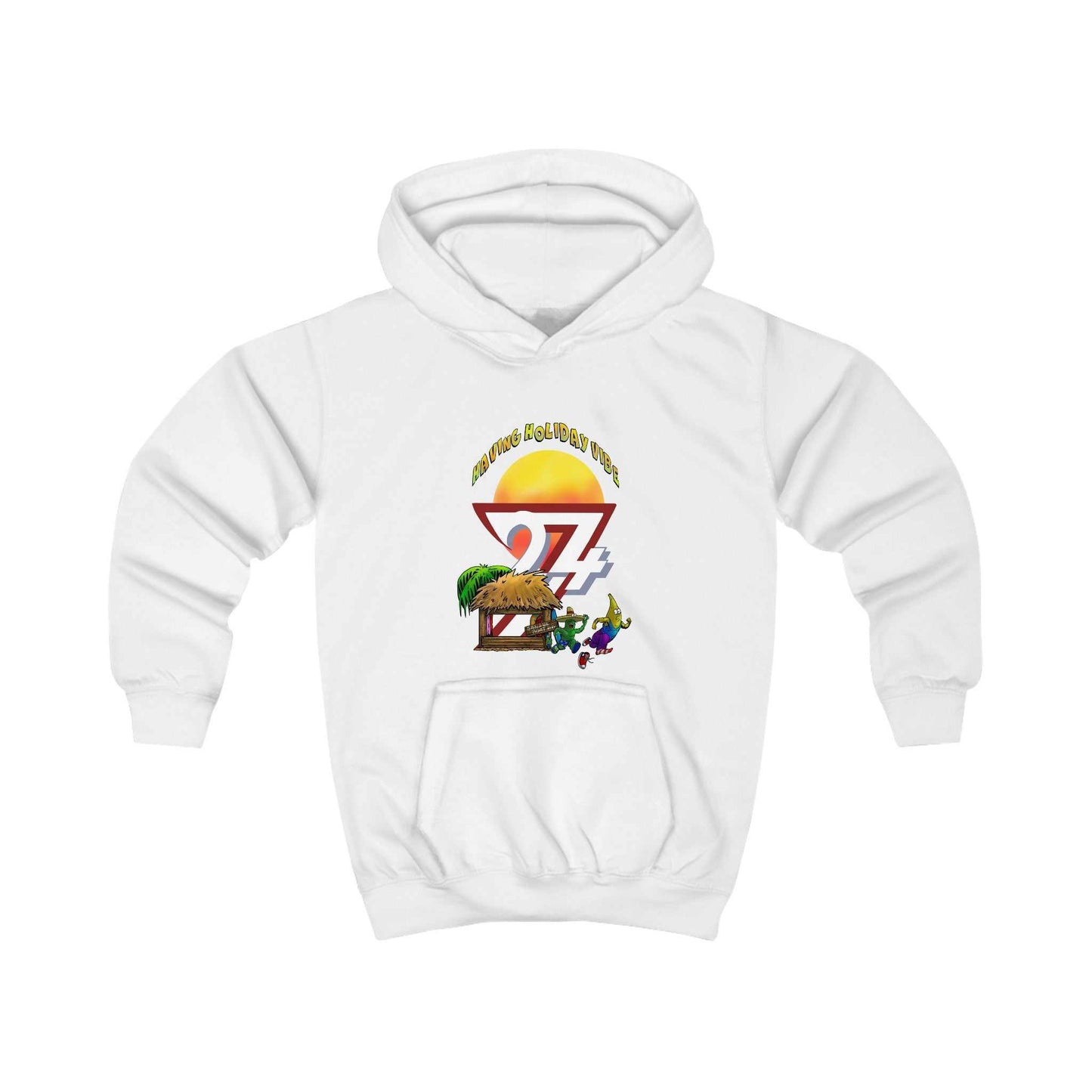 Unique Design kids clothing Kids Hoodie Leonando Banana Boat white