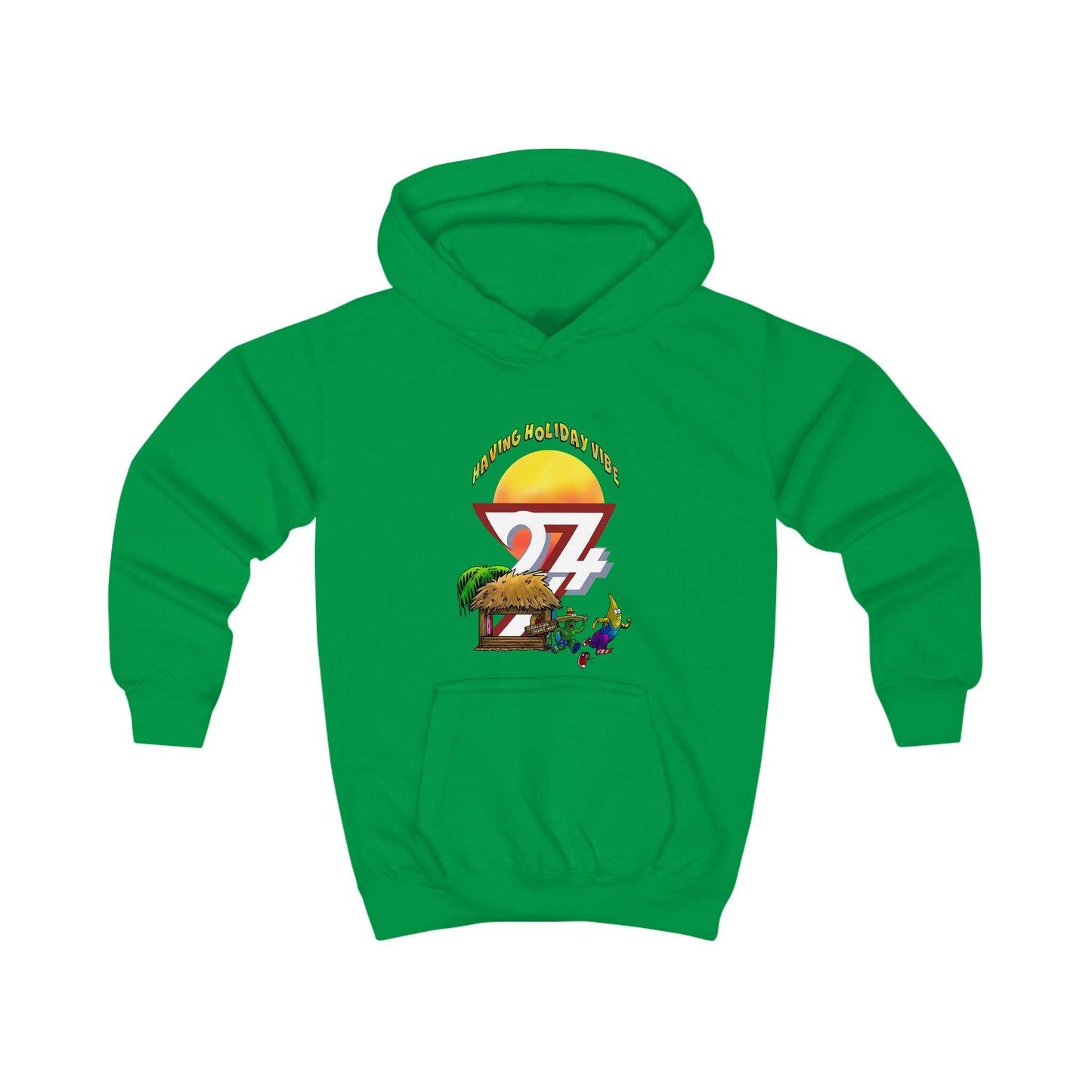 Unique Design kids clothing Kids Hoodie Leonando Banana Boat kelly green