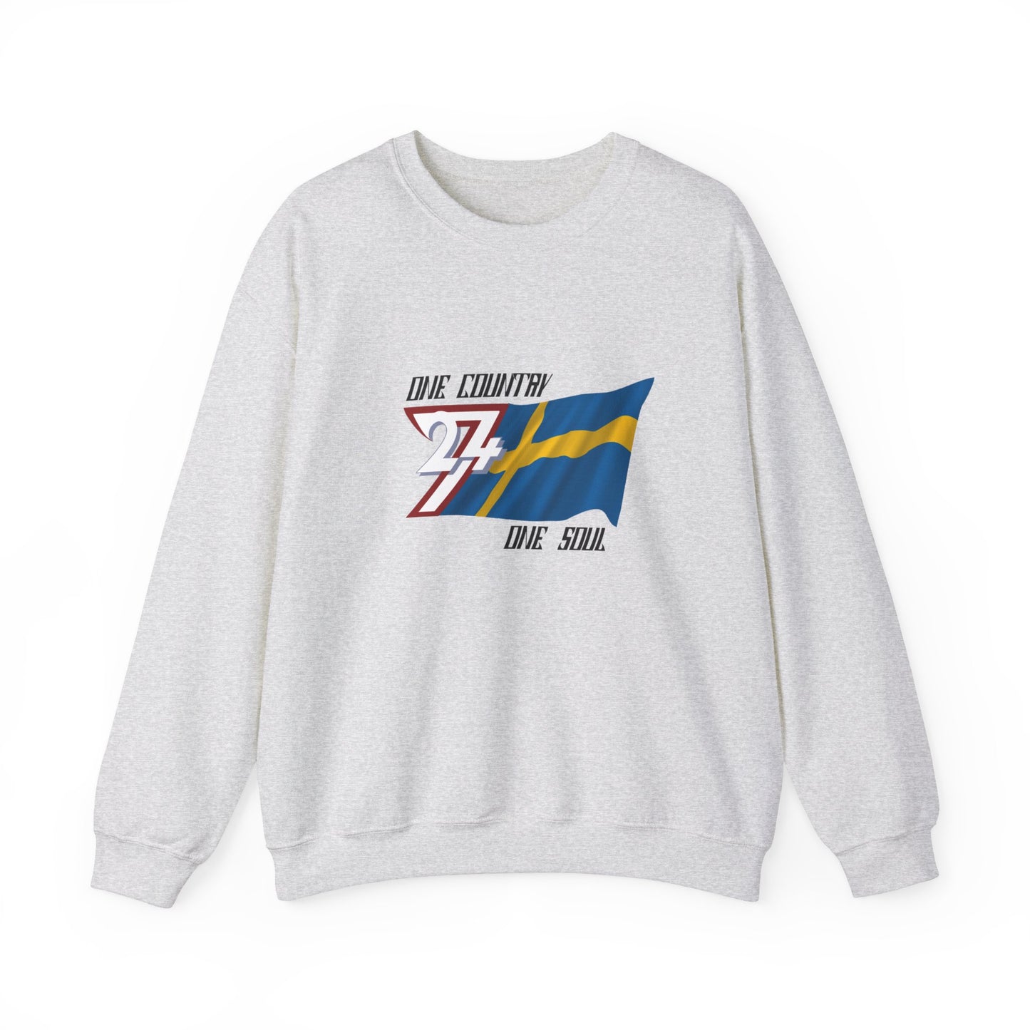 Unique Design Sweden Flag sweatshirt ash